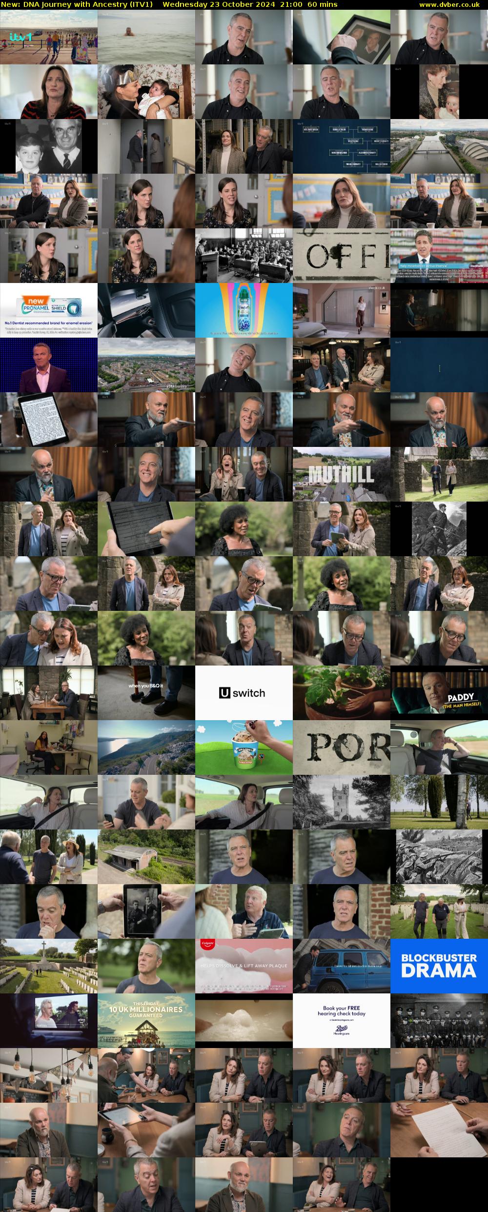 DNA Journey with Ancestry (ITV1) Wednesday 23 October 2024 21:00 - 22:00
