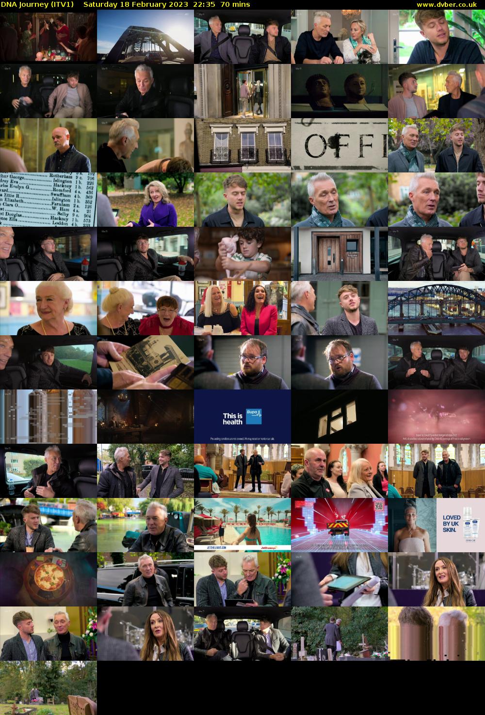 DNA Journey (ITV1) Saturday 18 February 2023 22:35 - 23:45