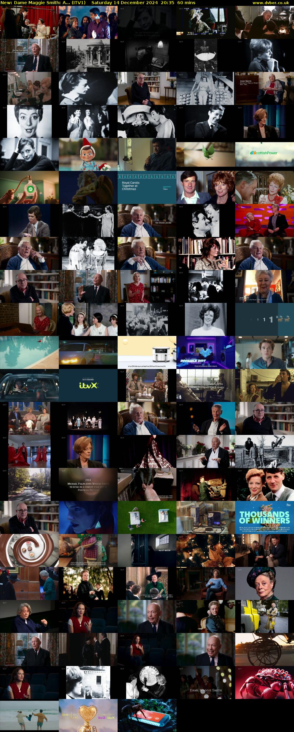 Dame Maggie Smith: A... (ITV1) Saturday 14 December 2024 20:35 - 21:35