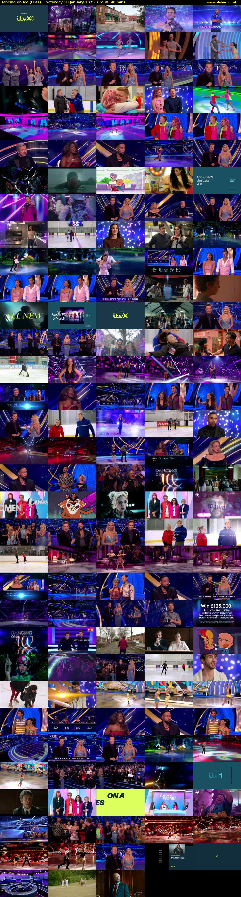 Dancing on Ice (ITV1) Saturday 18 January 2025 06:00 - 07:30