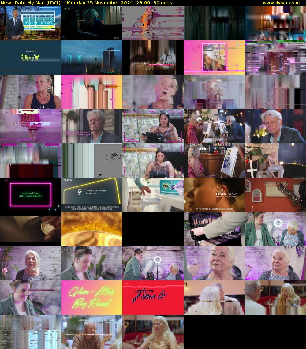Date My Nan (ITV1) Monday 25 November 2024 23:00 - 23:30