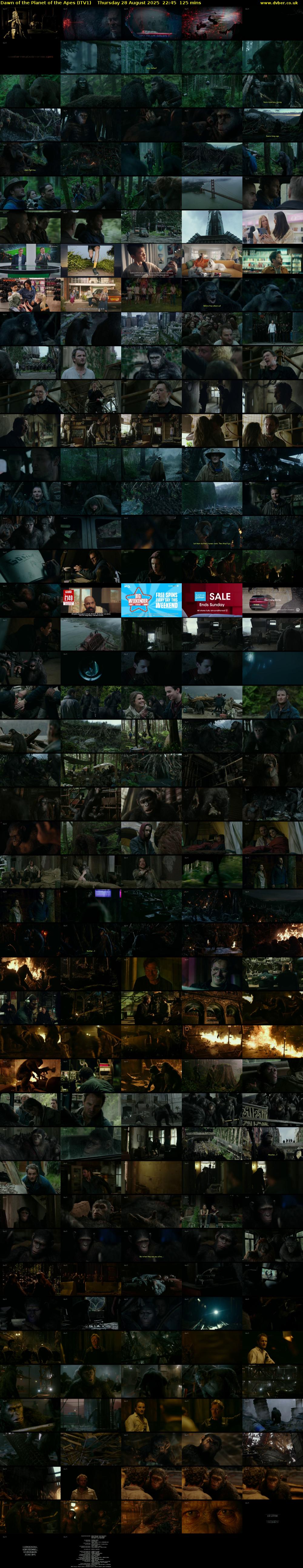 Dawn of the Planet of the Apes (ITV1) Thursday 28 August 2025 22:45 - 00:50