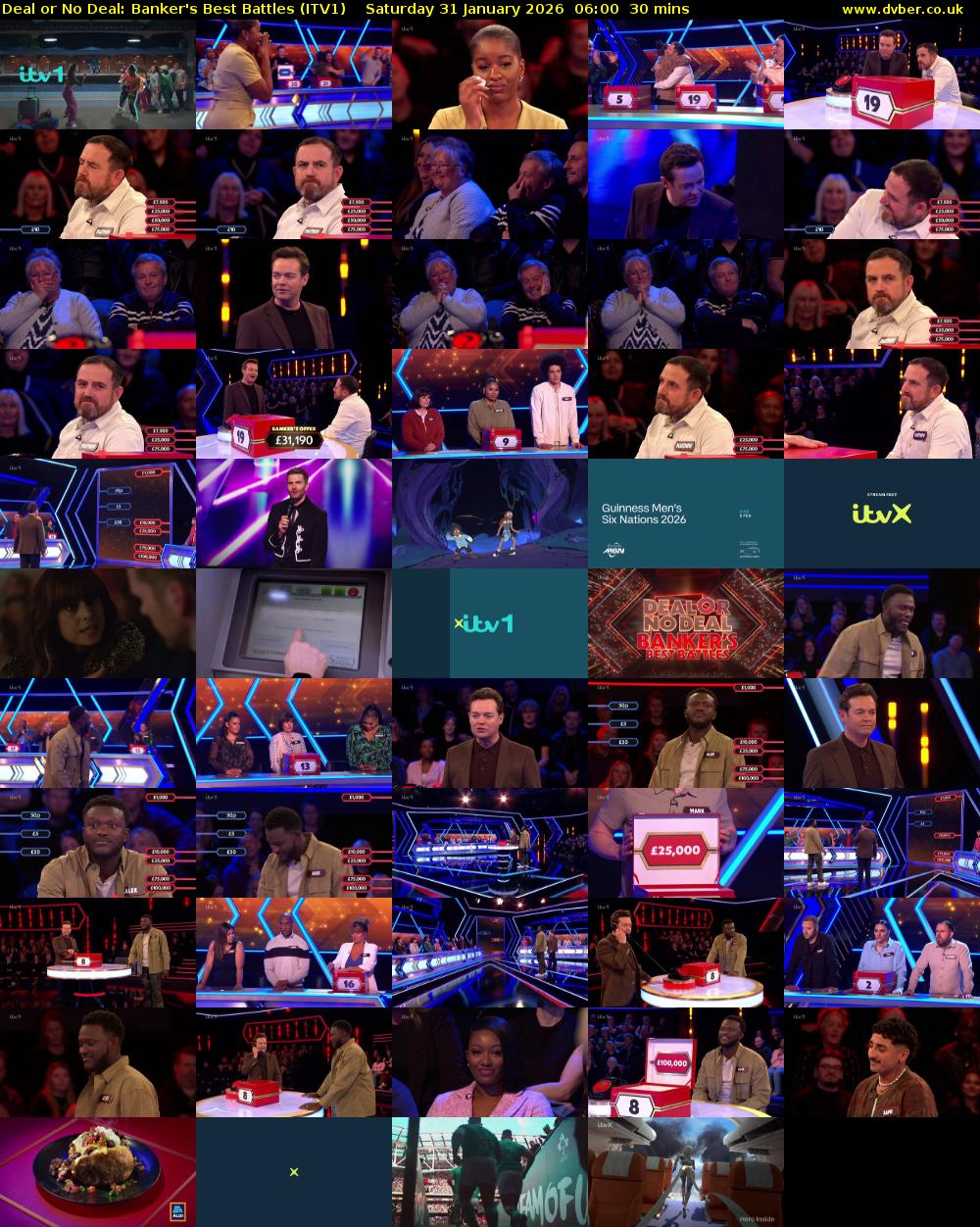 Deal or No Deal: Banker's Best Battles (ITV1) Saturday 31 January 2026 06:00 - 06:30