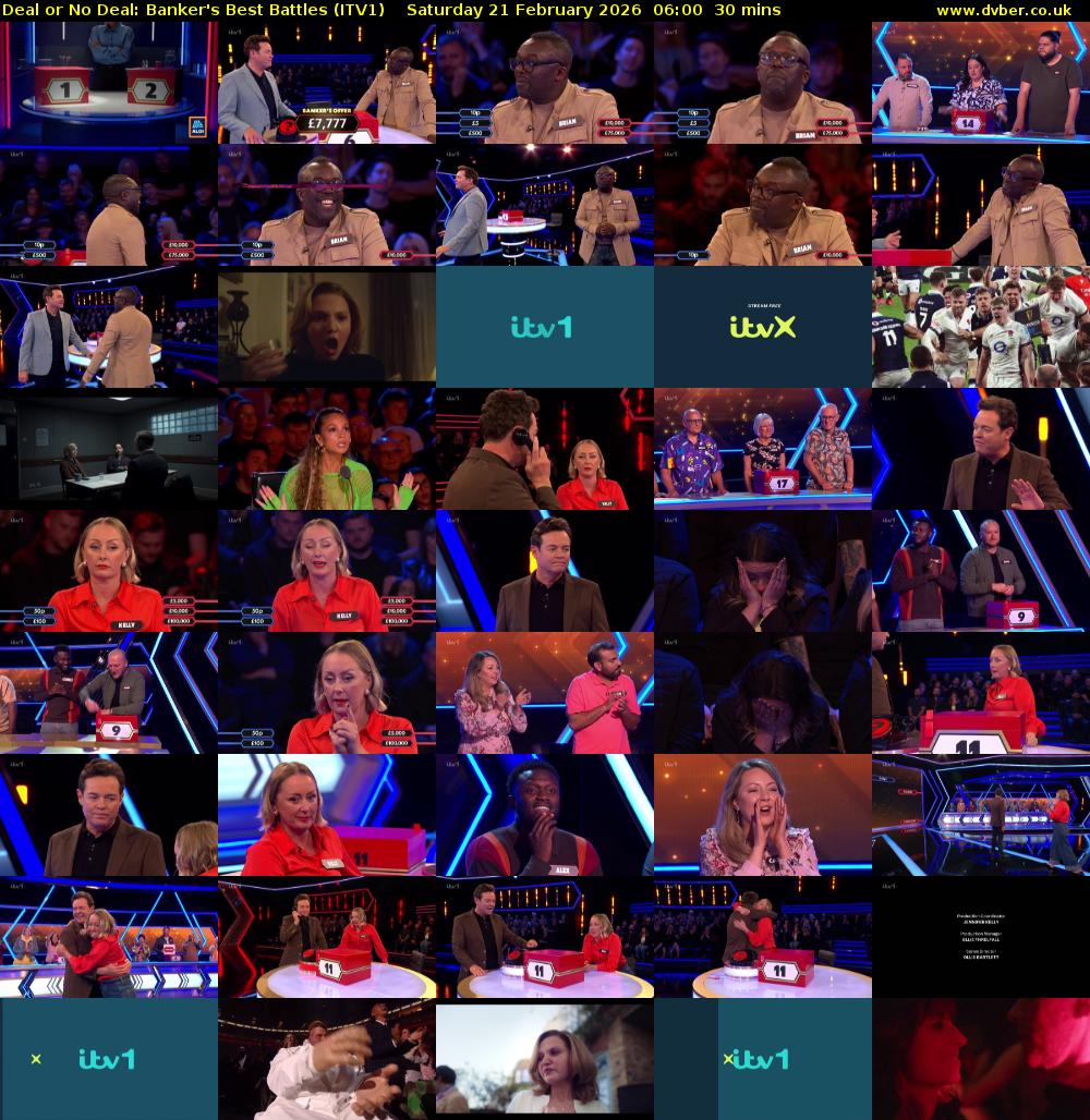 Deal or No Deal: Banker's Best Battles (ITV1) Saturday 21 February 2026 06:00 - 06:30