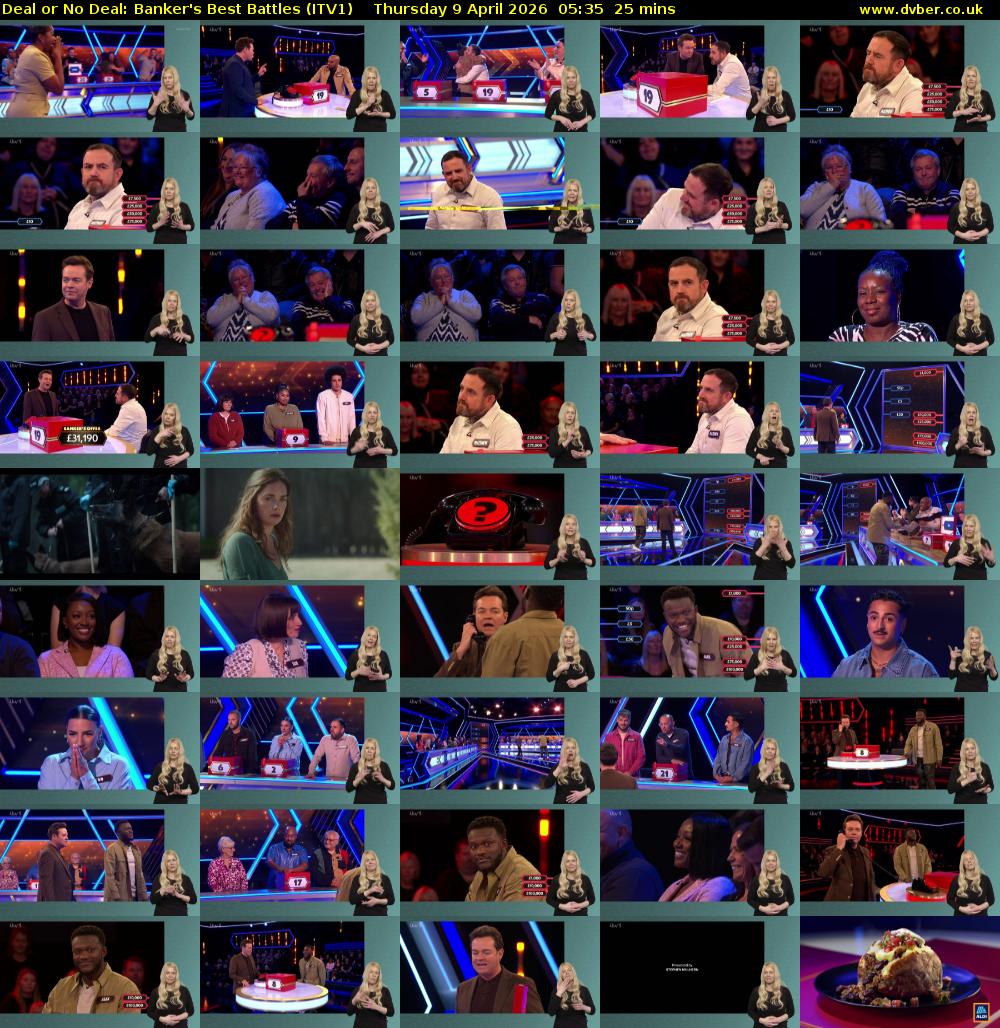 Deal or No Deal: Banker's Best Battles (ITV1) Thursday 9 April 2026 05:35 - 06:00