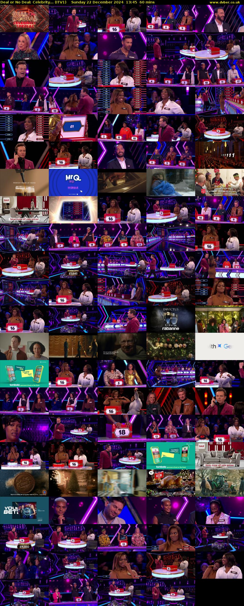 Deal or No Deal: Celebrity... (ITV1) Sunday 22 December 2024 13:45 - 14:45