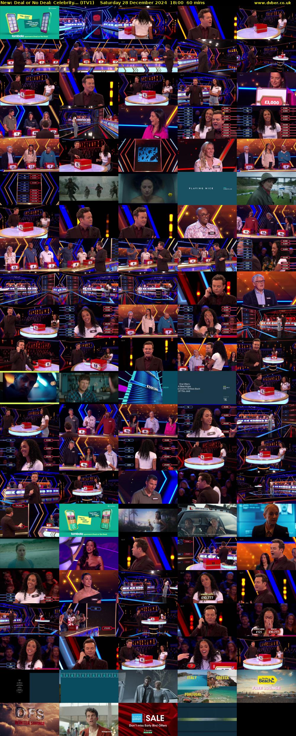 Deal or No Deal: Celebrity... (ITV1) Saturday 28 December 2024 18:00 - 19:00
