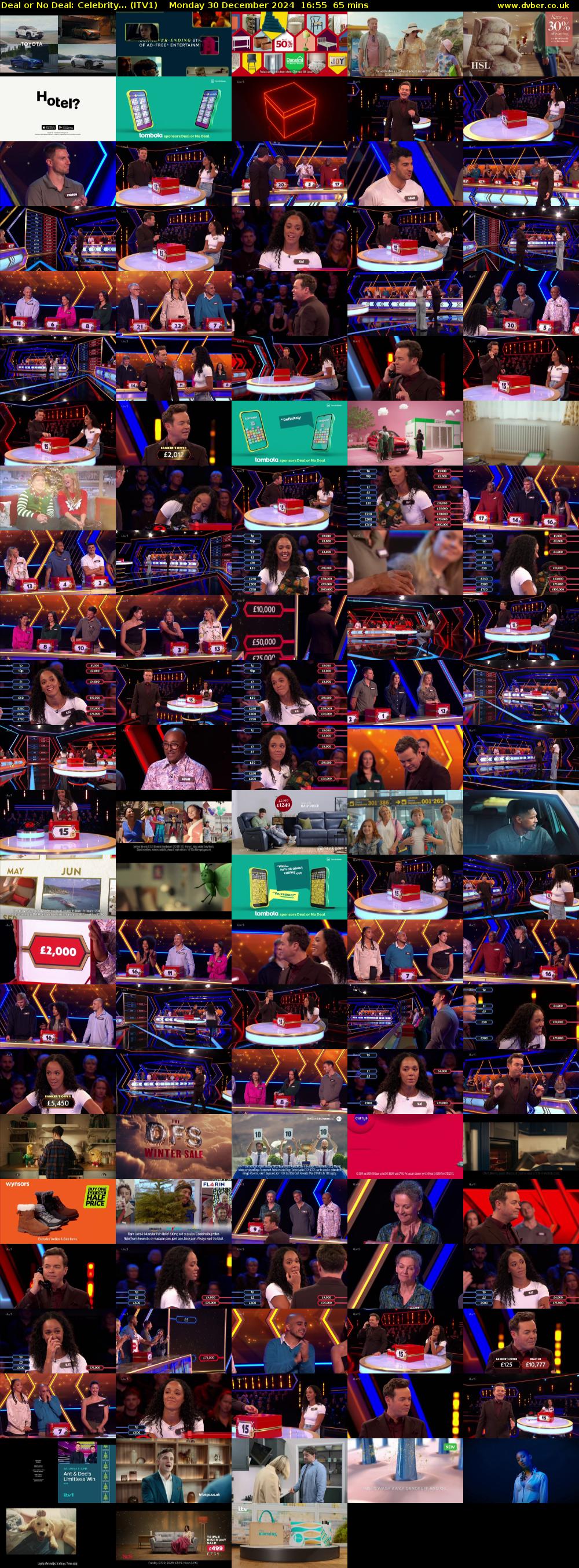 Deal or No Deal: Celebrity... (ITV1) Monday 30 December 2024 16:55 - 18:00