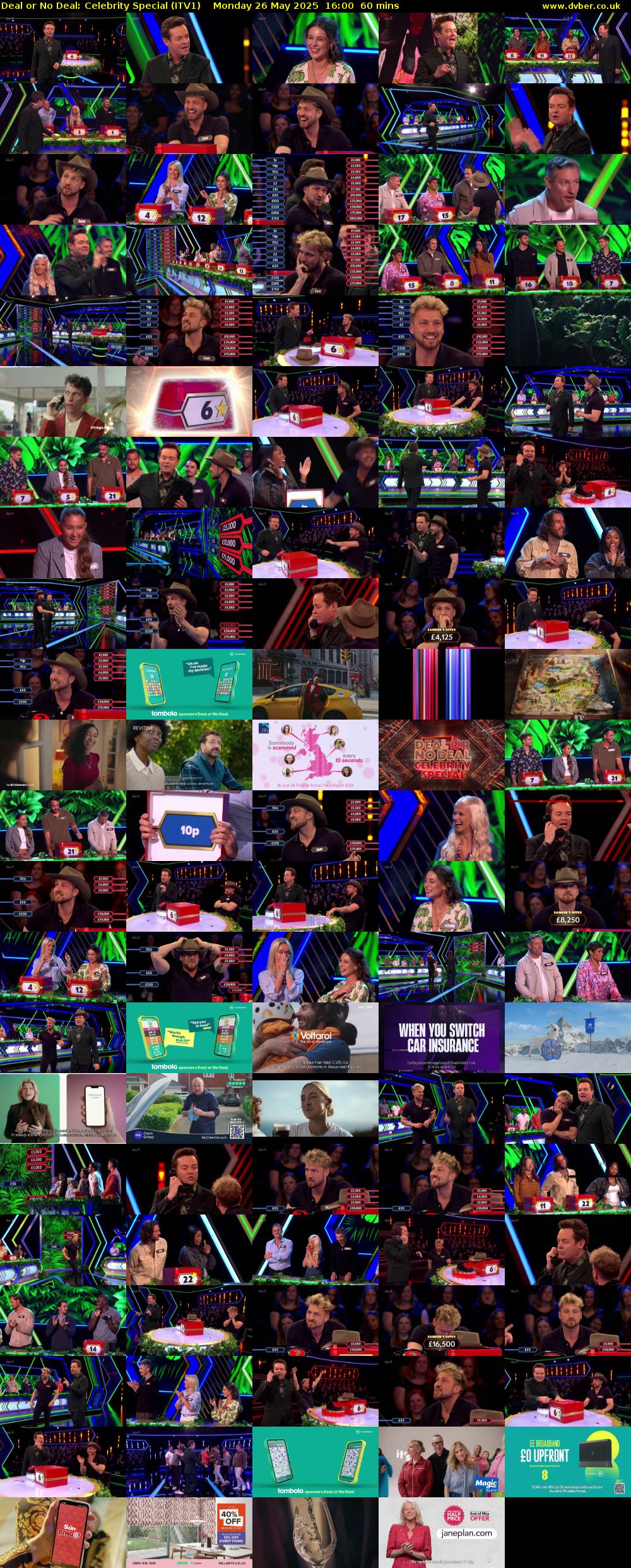 Deal or No Deal: Celebrity Special (ITV1) Monday 26 May 2025 16:00 - 17:00