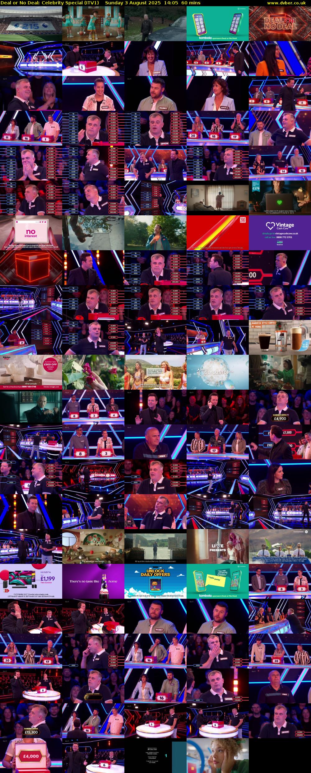 Deal or No Deal: Celebrity Special (ITV1) Sunday 3 August 2025 14:05 - 15:05