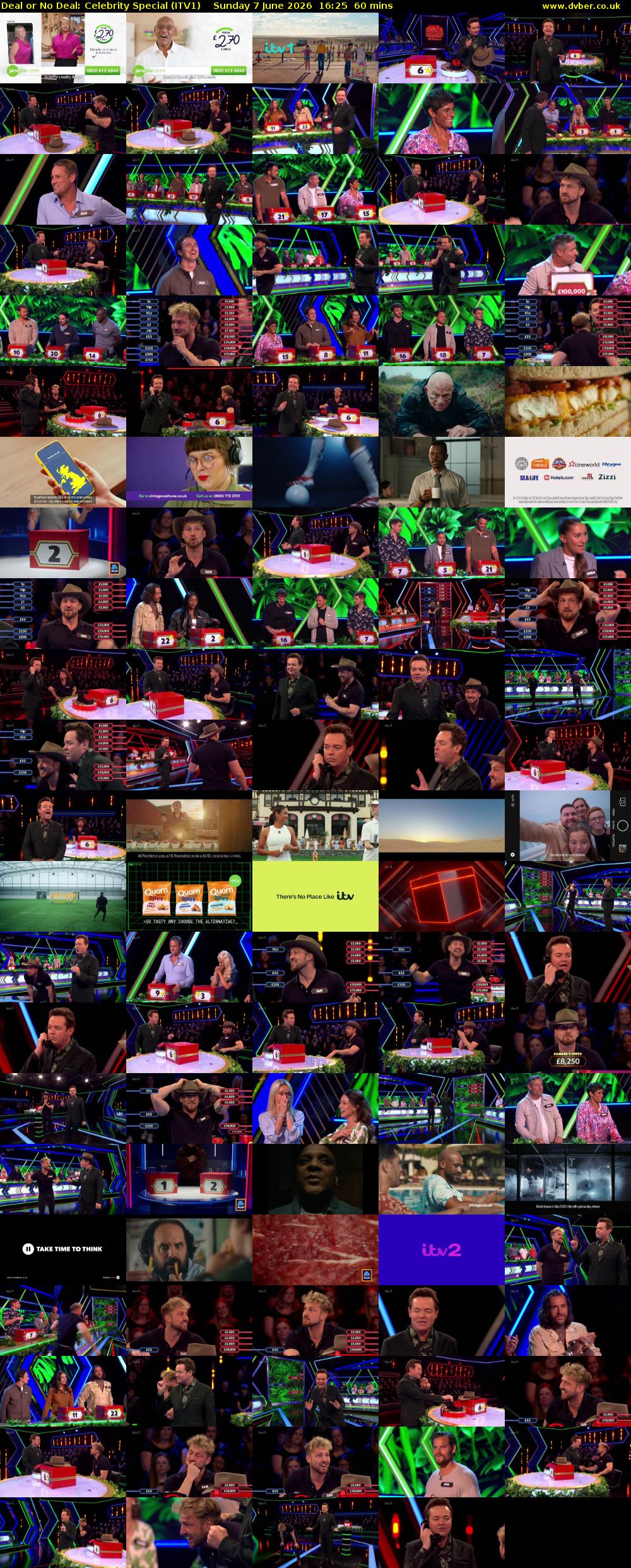 Deal or No Deal: Celebrity Special (ITV1) Sunday 7 June 2026 16:25 - 17:25