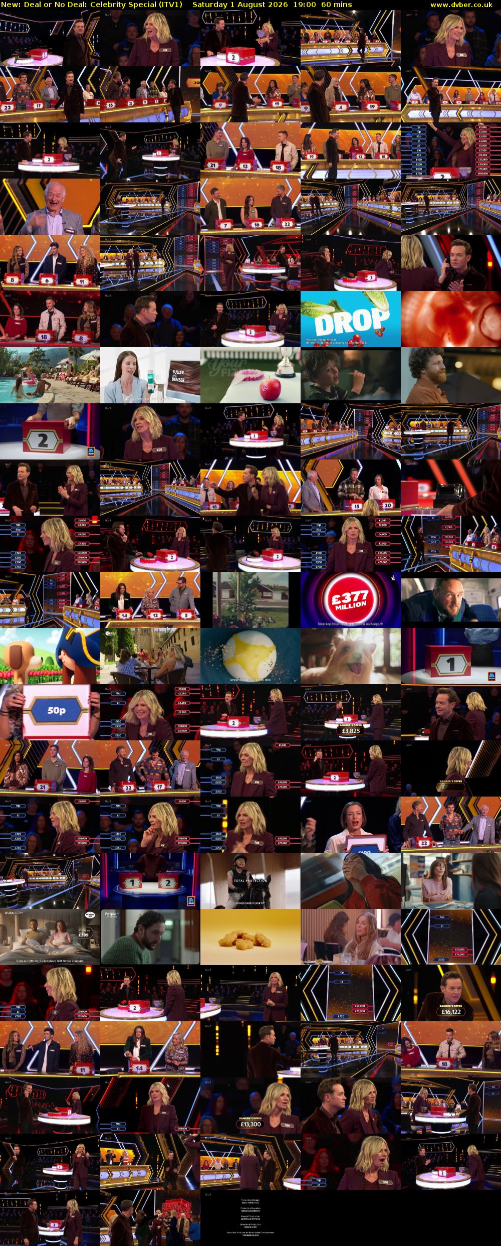 Deal or No Deal: Celebrity Special (ITV1) Saturday 1 August 2026 19:00 - 20:00