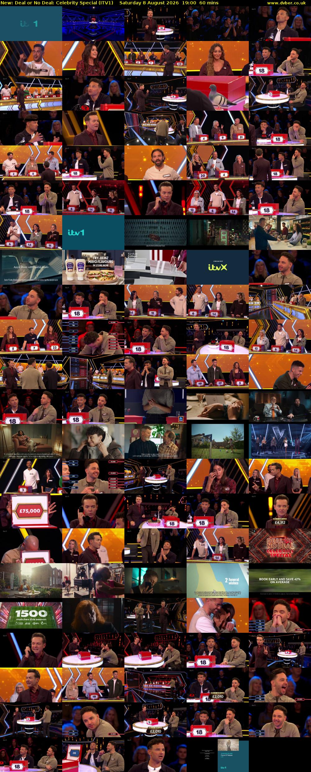 Deal or No Deal: Celebrity Special (ITV1) Saturday 8 August 2026 19:00 - 20:00