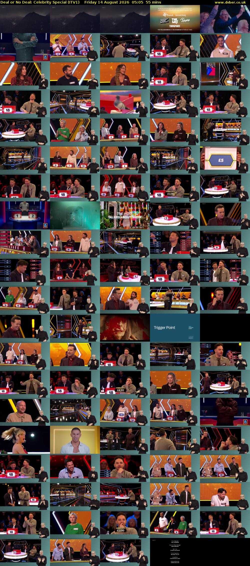 Deal or No Deal: Celebrity Special (ITV1) Friday 14 August 2026 05:05 - 06:00