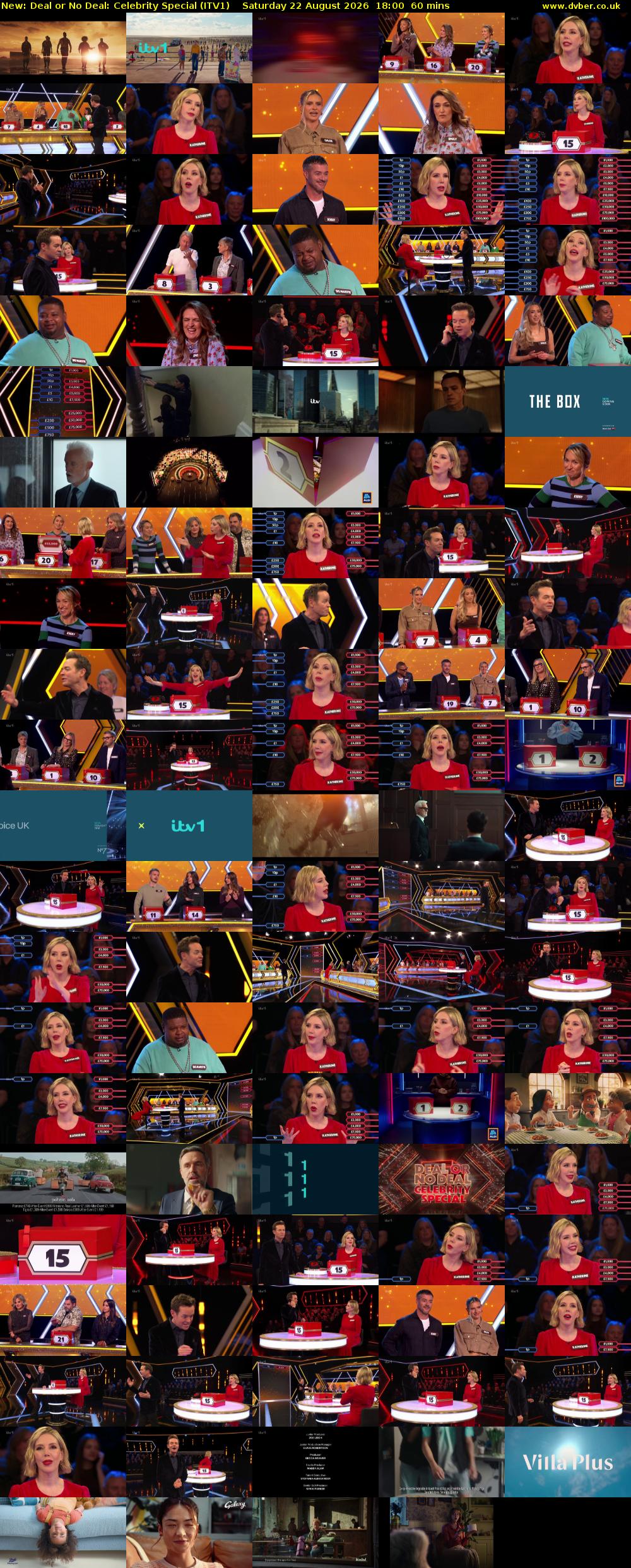 Deal or No Deal: Celebrity Special (ITV1) Saturday 22 August 2026 18:00 - 19:00