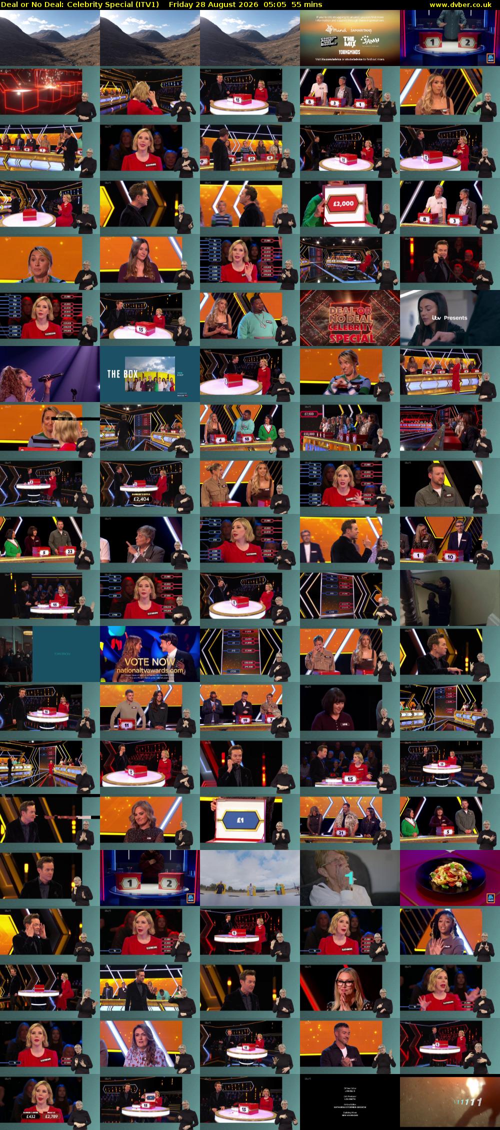 Deal or No Deal: Celebrity Special (ITV1) Friday 28 August 2026 05:05 - 06:00