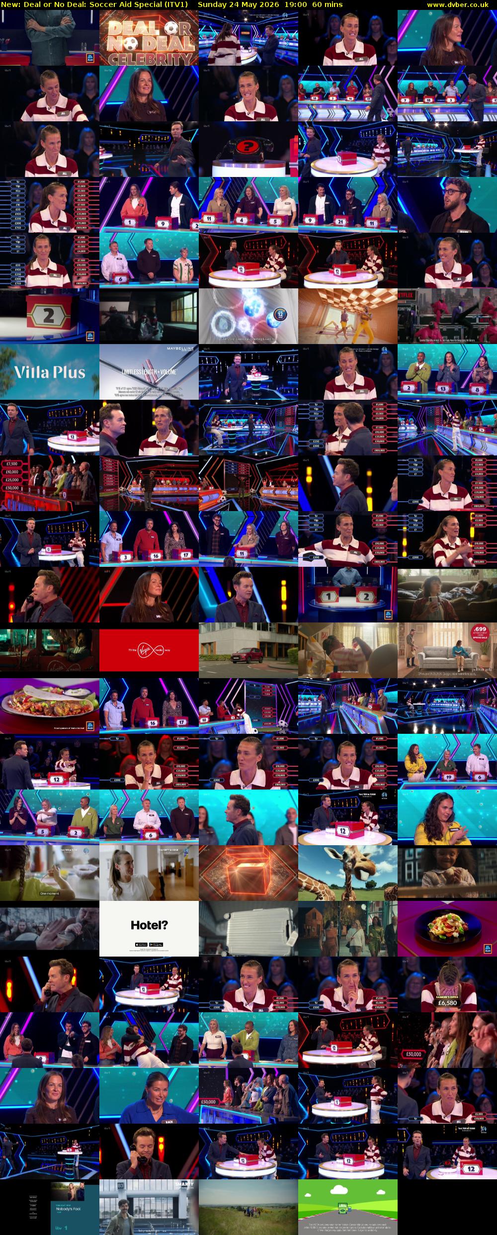 Deal or No Deal: Soccer Aid Special (ITV1) Sunday 24 May 2026 19:00 - 20:00