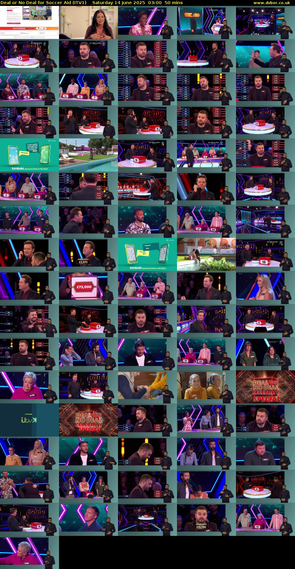 Deal or No Deal for Soccer Aid (ITV1) Saturday 14 June 2025 03:00 - 03:50