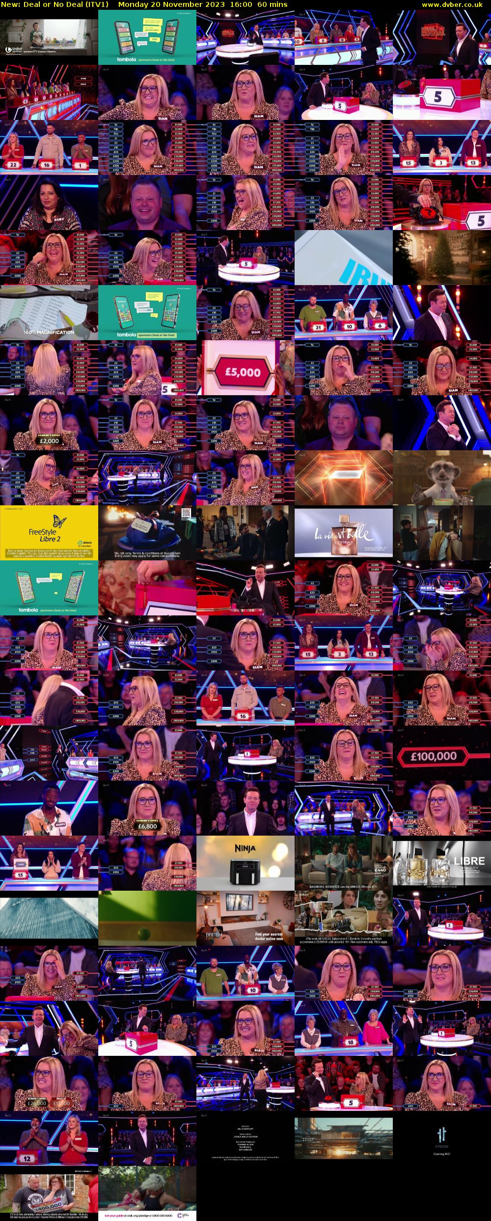 Deal or No Deal (ITV1) Monday 20 November 2023 16:00 - 17:00