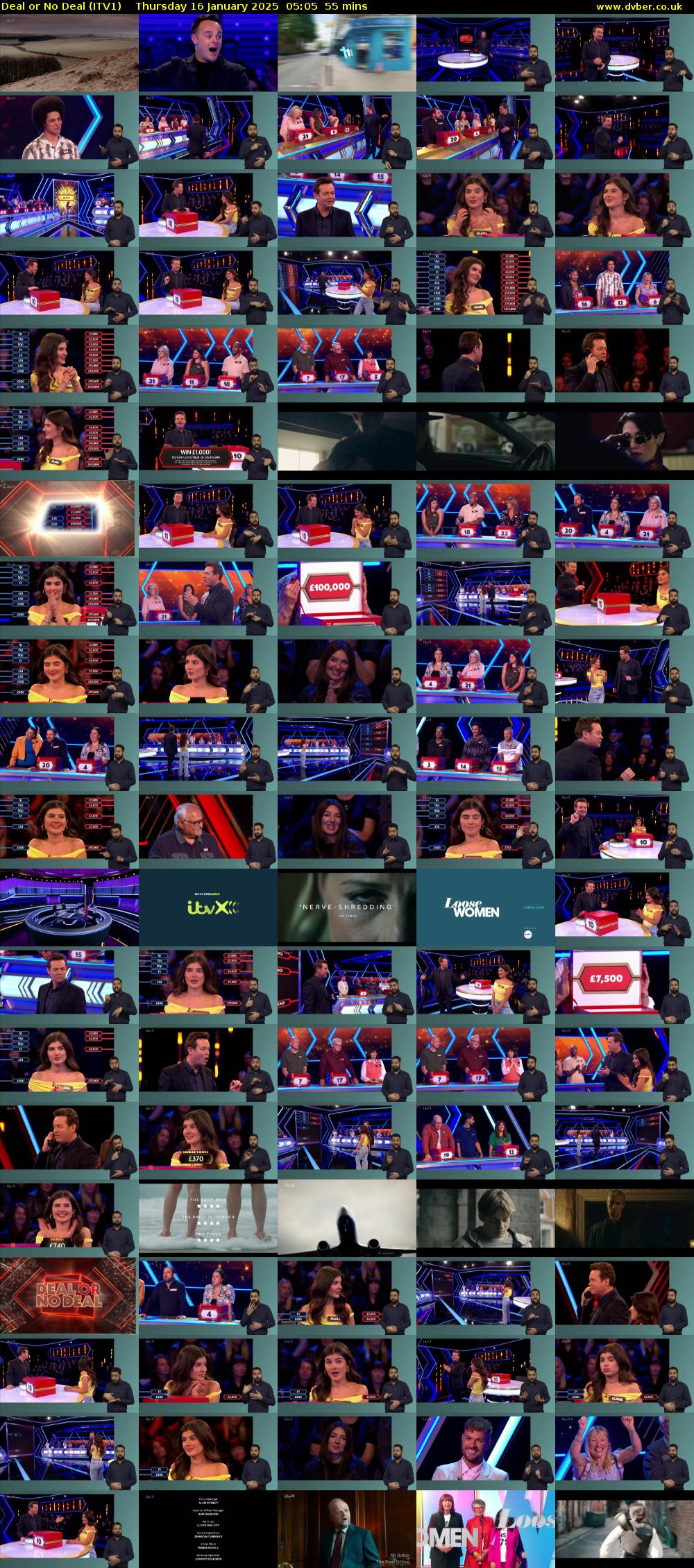 Deal or No Deal (ITV1) Thursday 16 January 2025 05:05 - 06:00