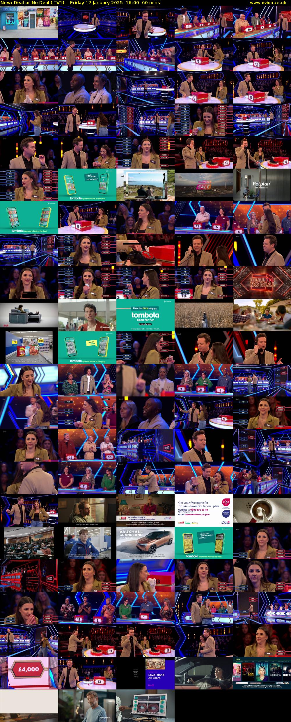 Deal or No Deal (ITV1) Friday 17 January 2025 16:00 - 17:00