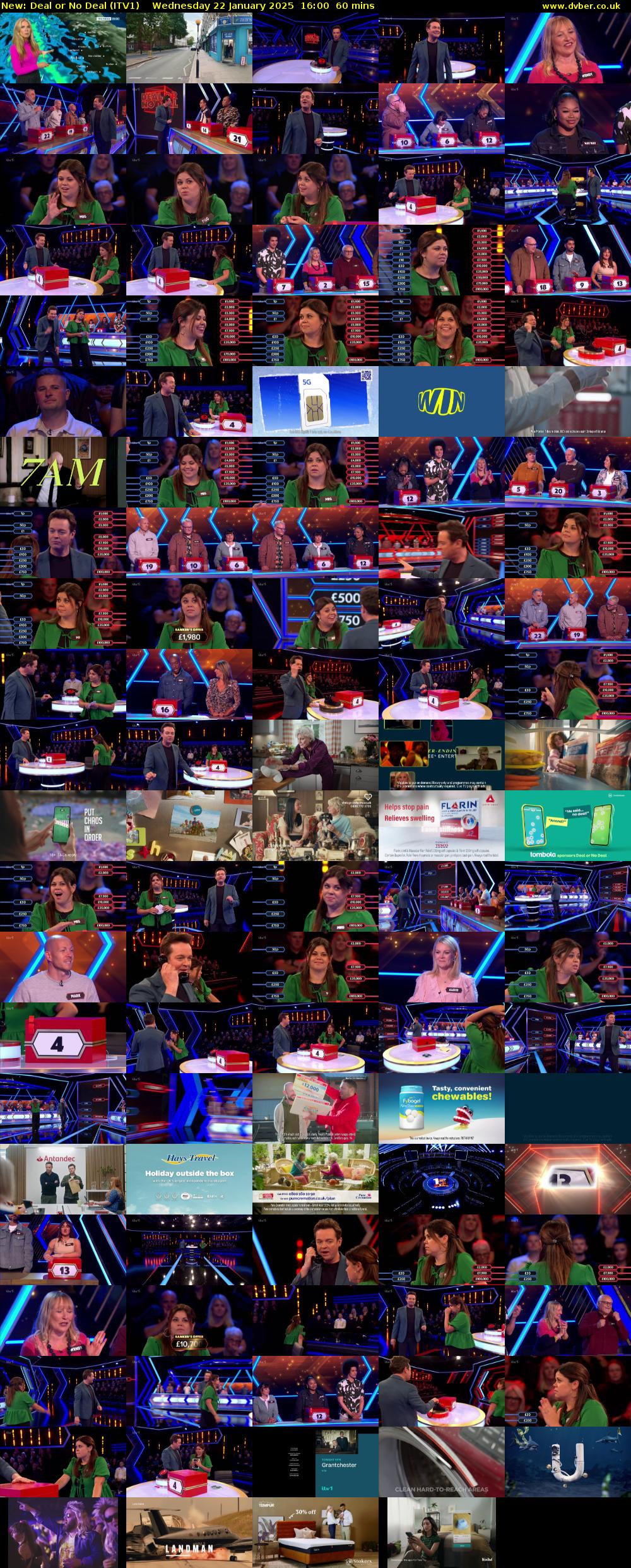 Deal or No Deal (ITV1) Wednesday 22 January 2025 16:00 - 17:00