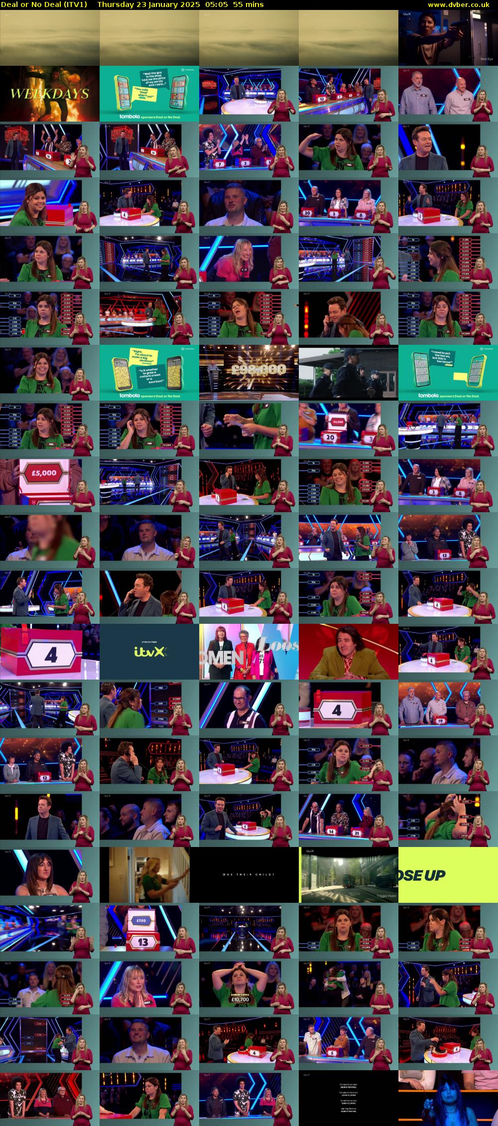Deal or No Deal (ITV1) Thursday 23 January 2025 05:05 - 06:00