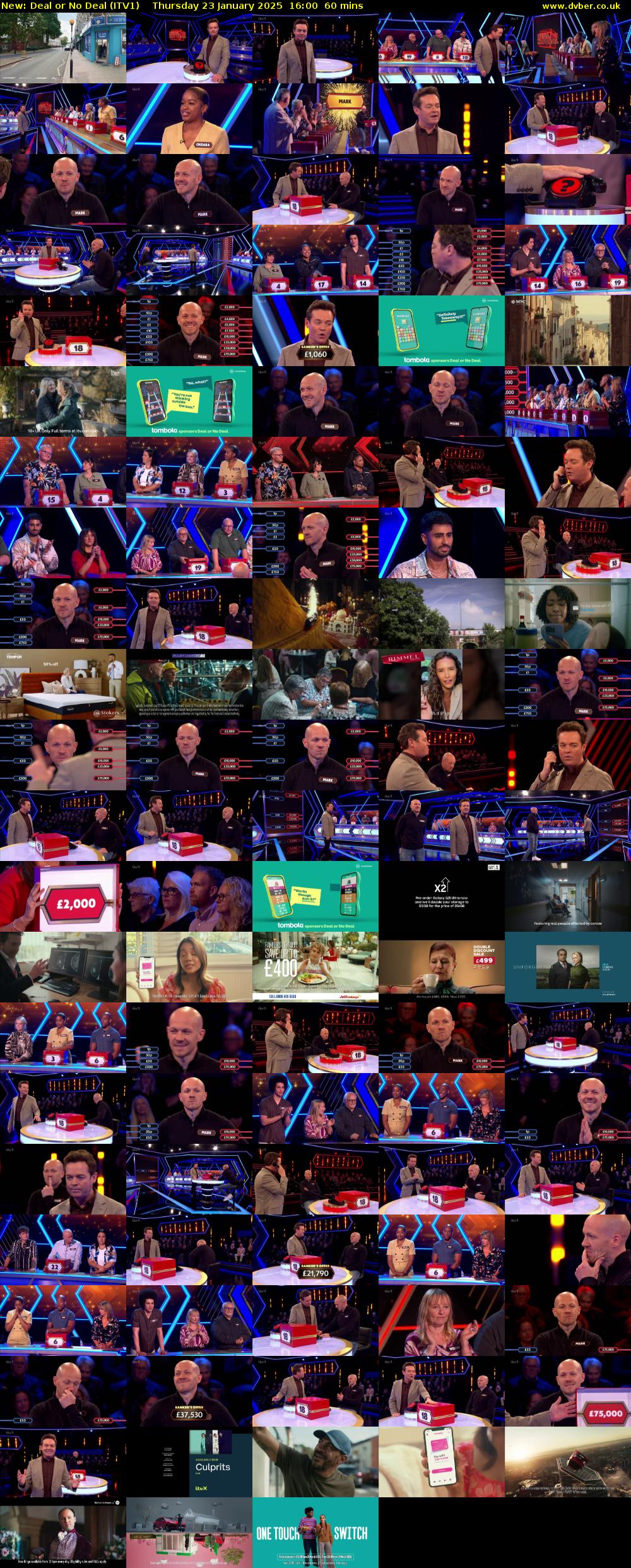 Deal or No Deal (ITV1) Thursday 23 January 2025 16:00 - 17:00