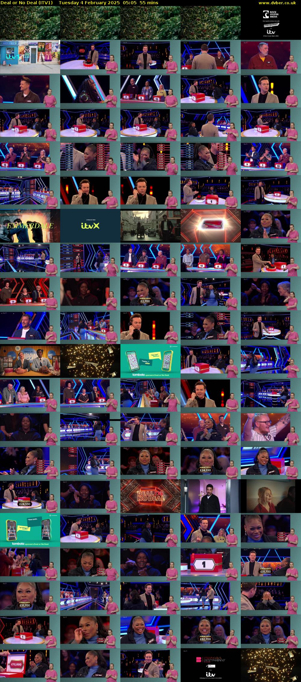 Deal or No Deal (ITV1) Tuesday 4 February 2025 05:05 - 06:00