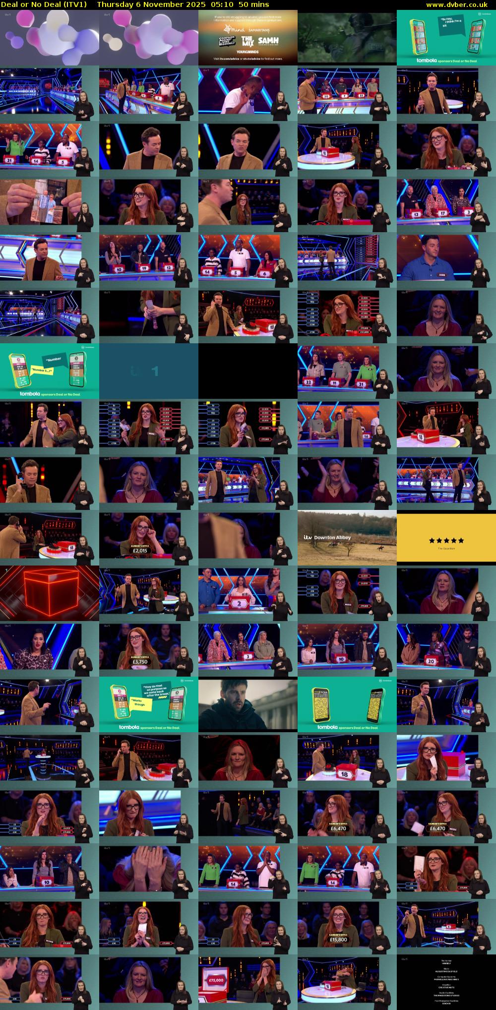 Deal or No Deal (ITV1) Thursday 6 November 2025 05:10 - 06:00