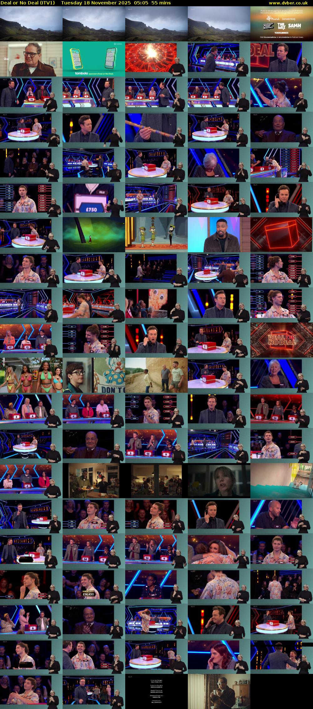 Deal or No Deal (ITV1) Tuesday 18 November 2025 05:05 - 06:00