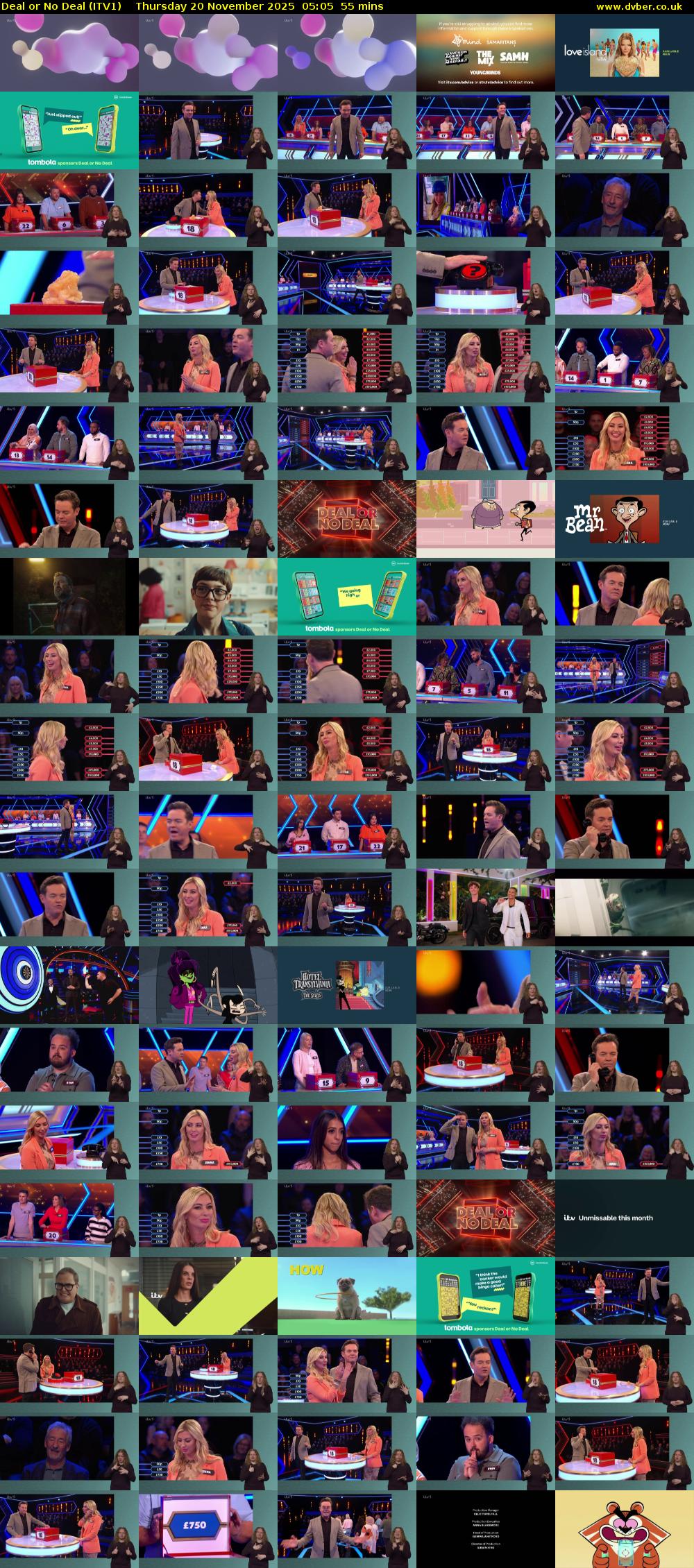 Deal or No Deal (ITV1) Thursday 20 November 2025 05:05 - 06:00