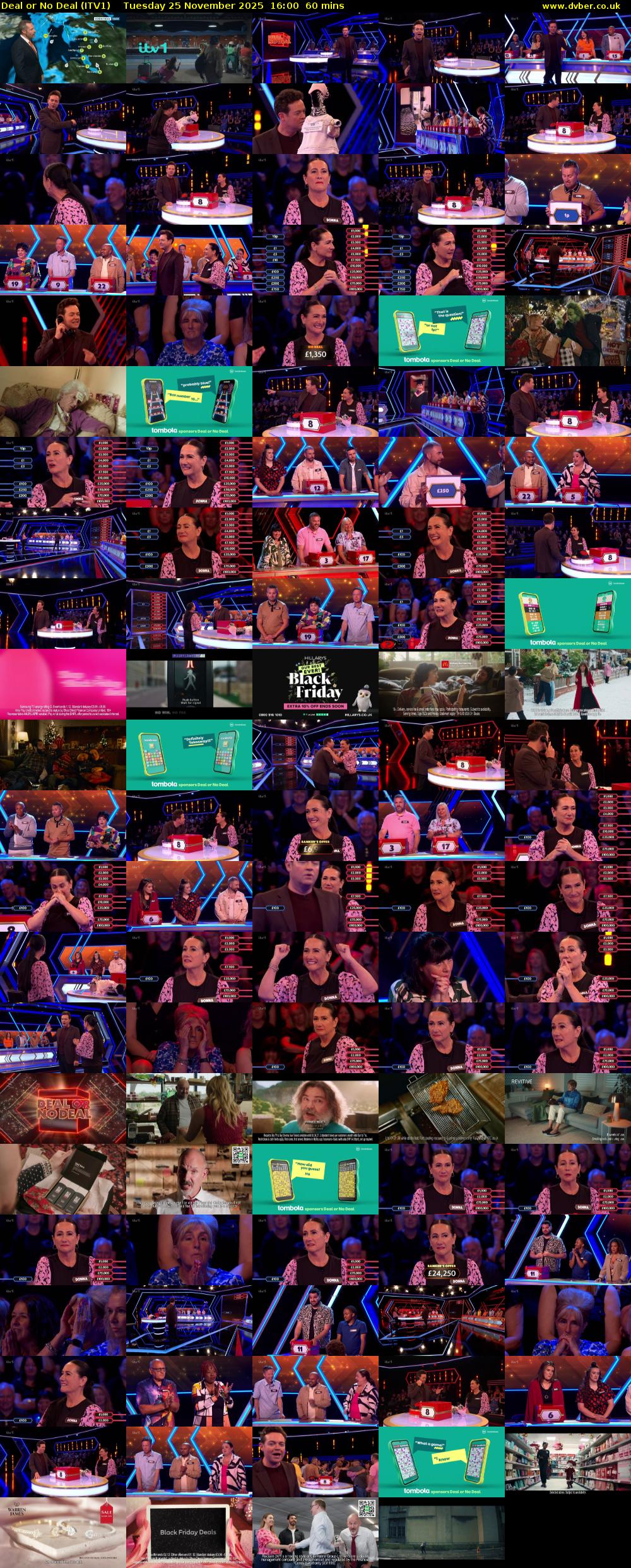 Deal or No Deal (ITV1) Tuesday 25 November 2025 16:00 - 17:00