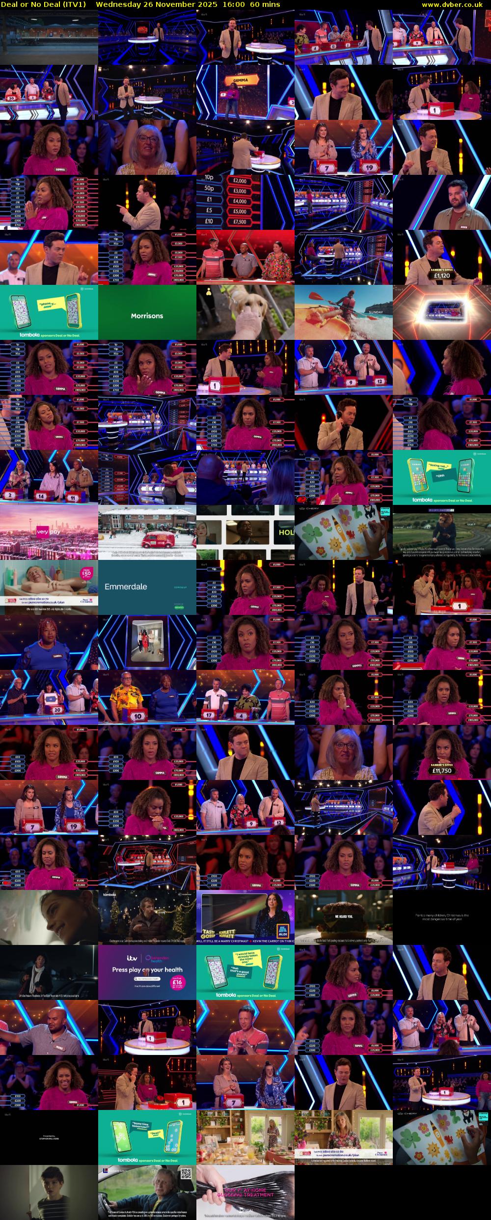 Deal or No Deal (ITV1) Wednesday 26 November 2025 16:00 - 17:00