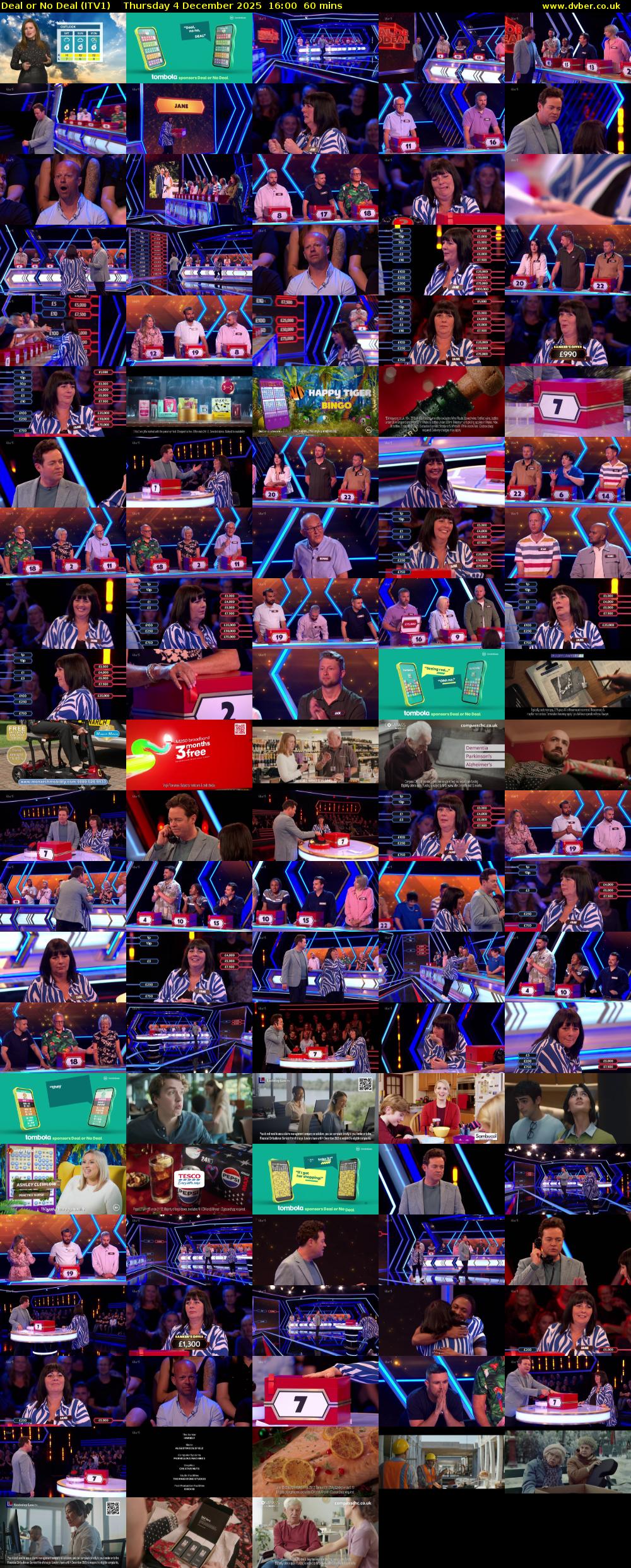 Deal or No Deal (ITV1) Thursday 4 December 2025 16:00 - 17:00