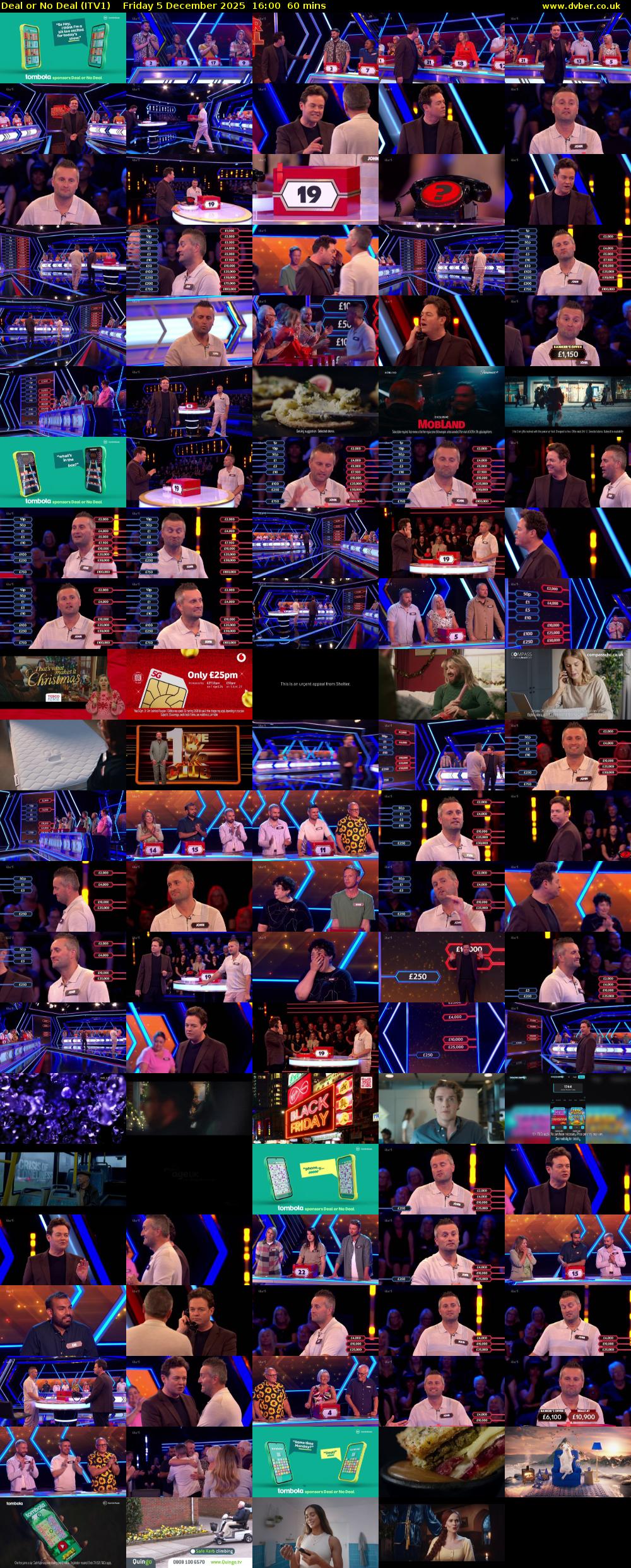 Deal or No Deal (ITV1) Friday 5 December 2025 16:00 - 17:00