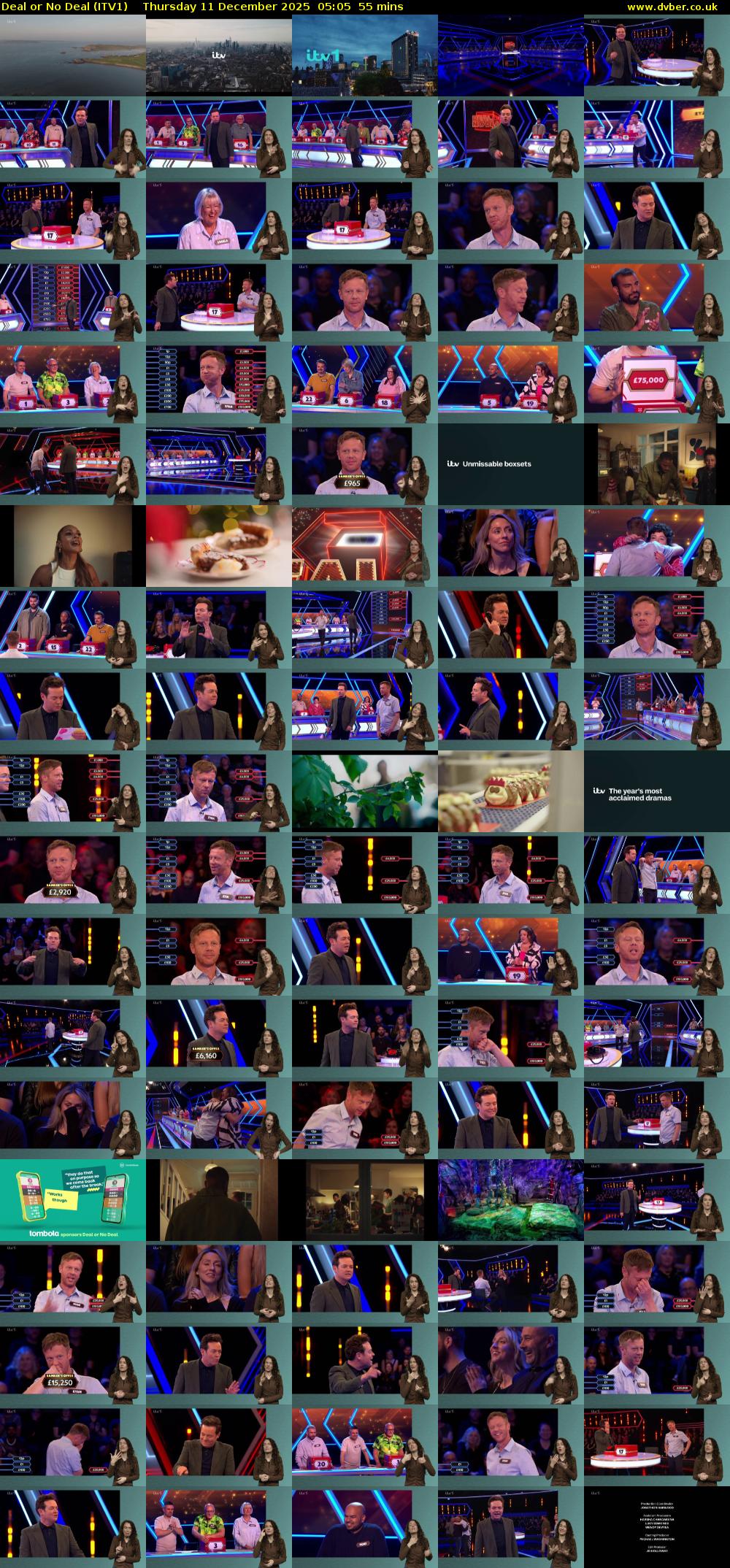 Deal or No Deal (ITV1) Thursday 11 December 2025 05:05 - 06:00