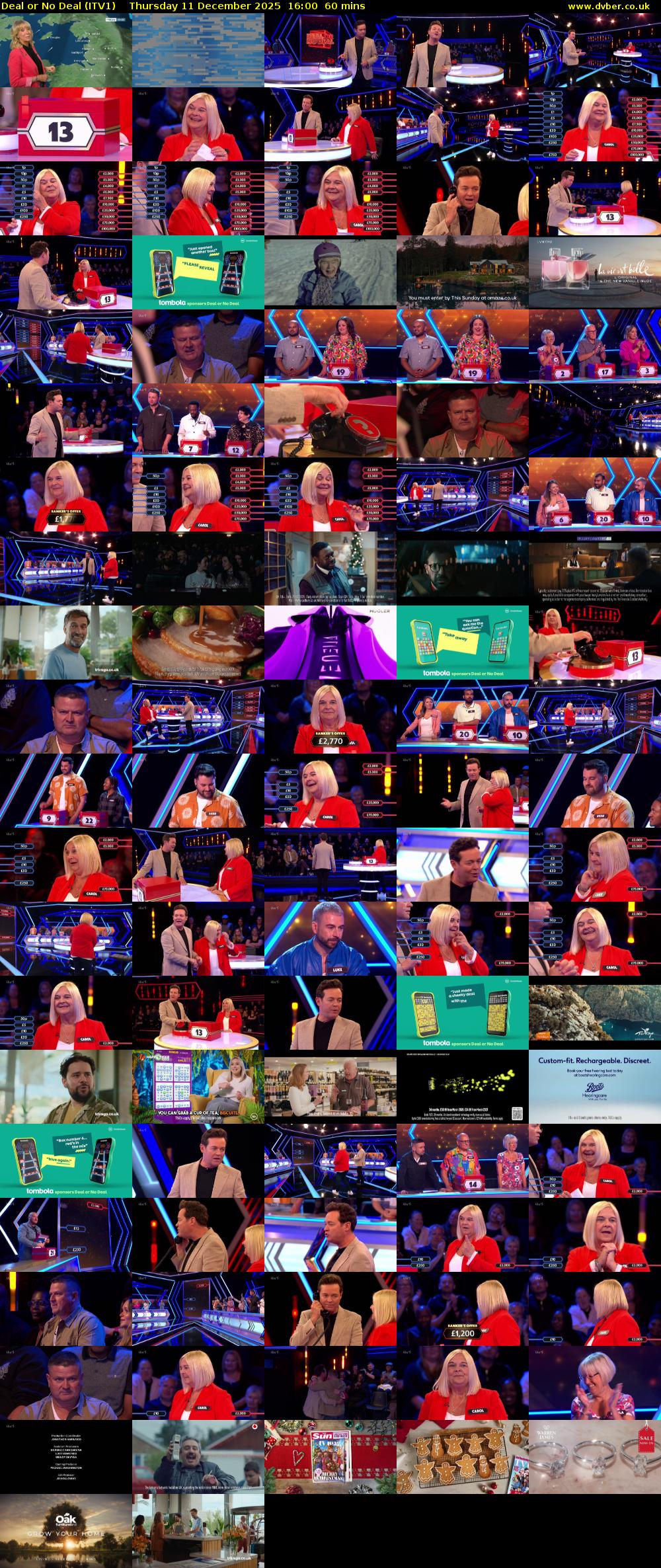 Deal or No Deal (ITV1) Thursday 11 December 2025 16:00 - 17:00