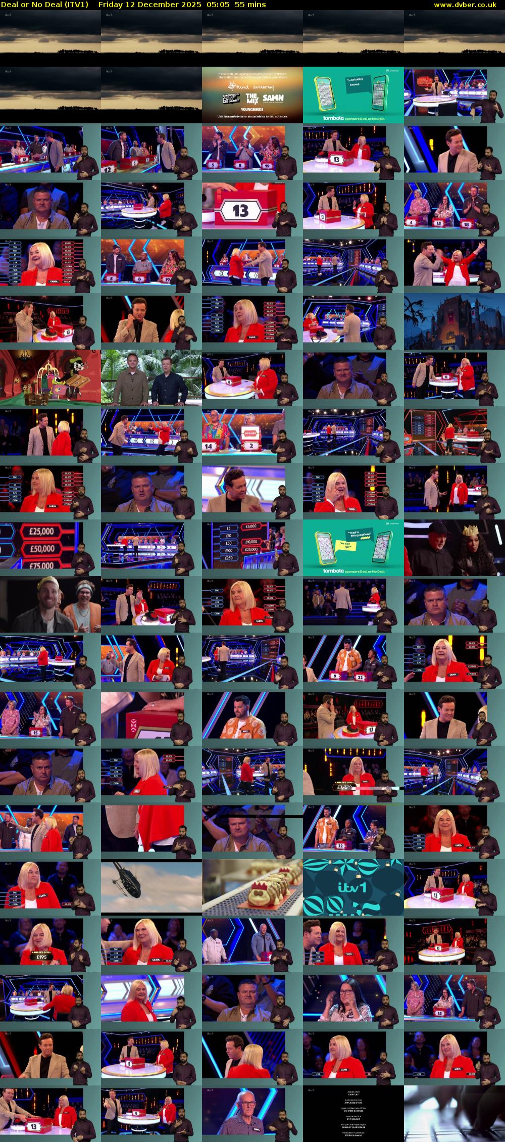 Deal or No Deal (ITV1) Friday 12 December 2025 05:05 - 06:00