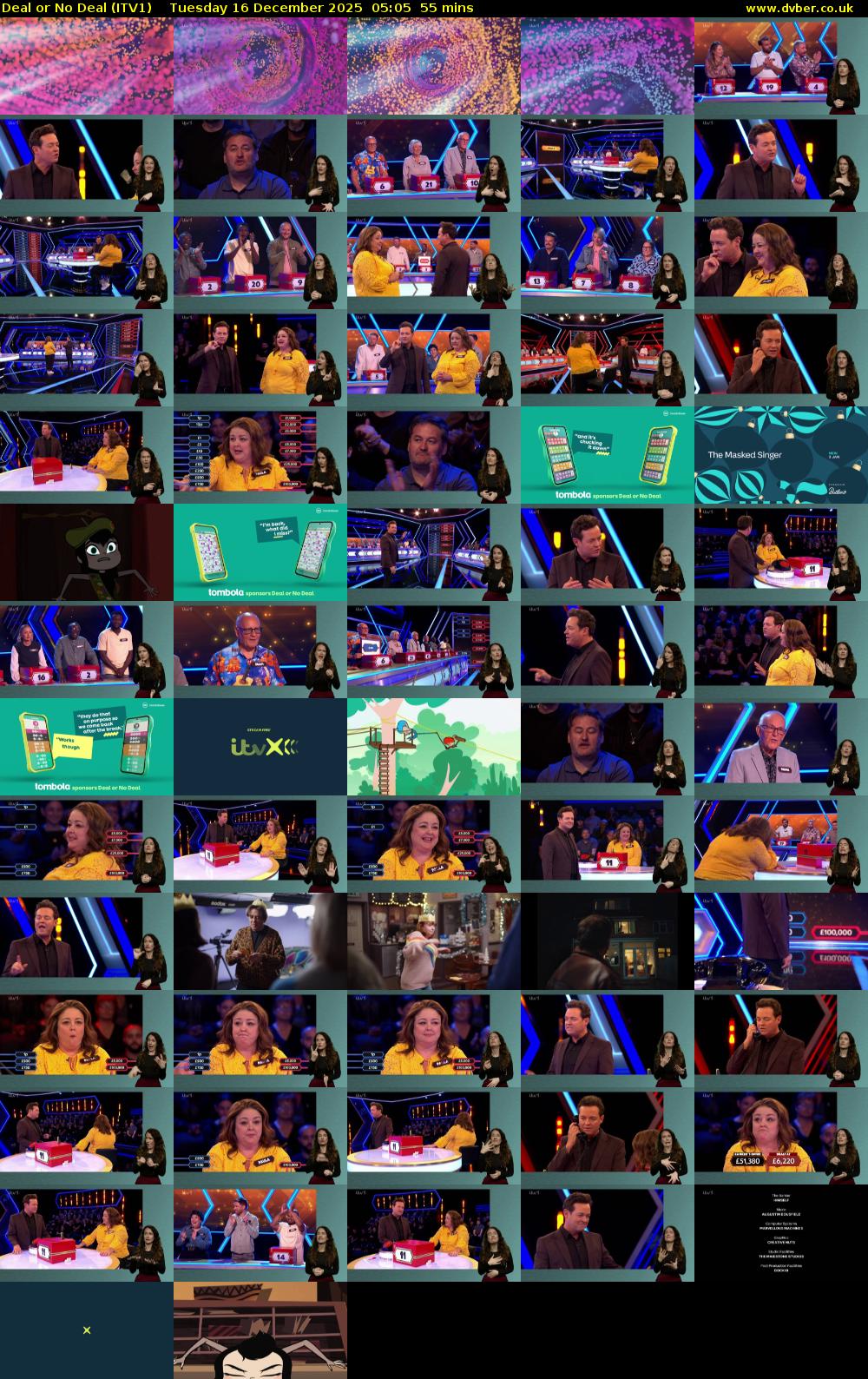 Deal or No Deal (ITV1) Tuesday 16 December 2025 05:05 - 06:00