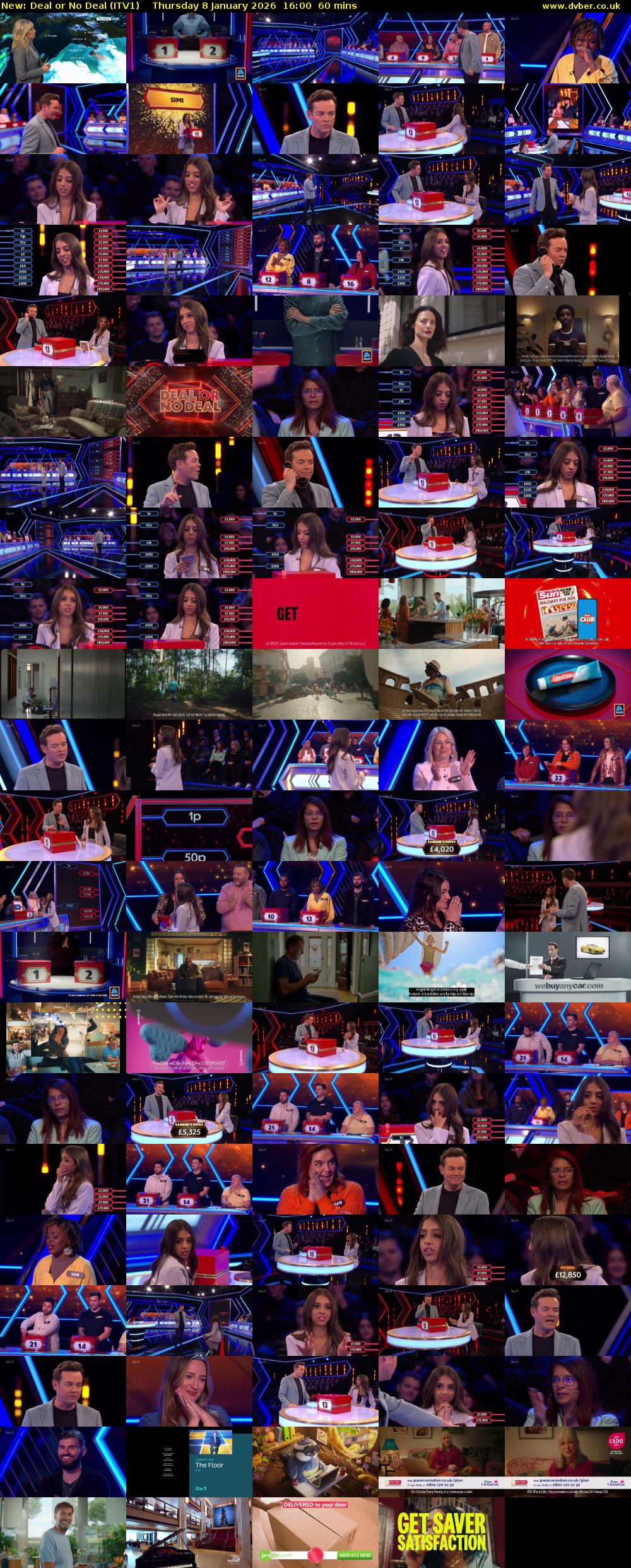 Deal or No Deal (ITV1) Thursday 8 January 2026 16:00 - 17:00