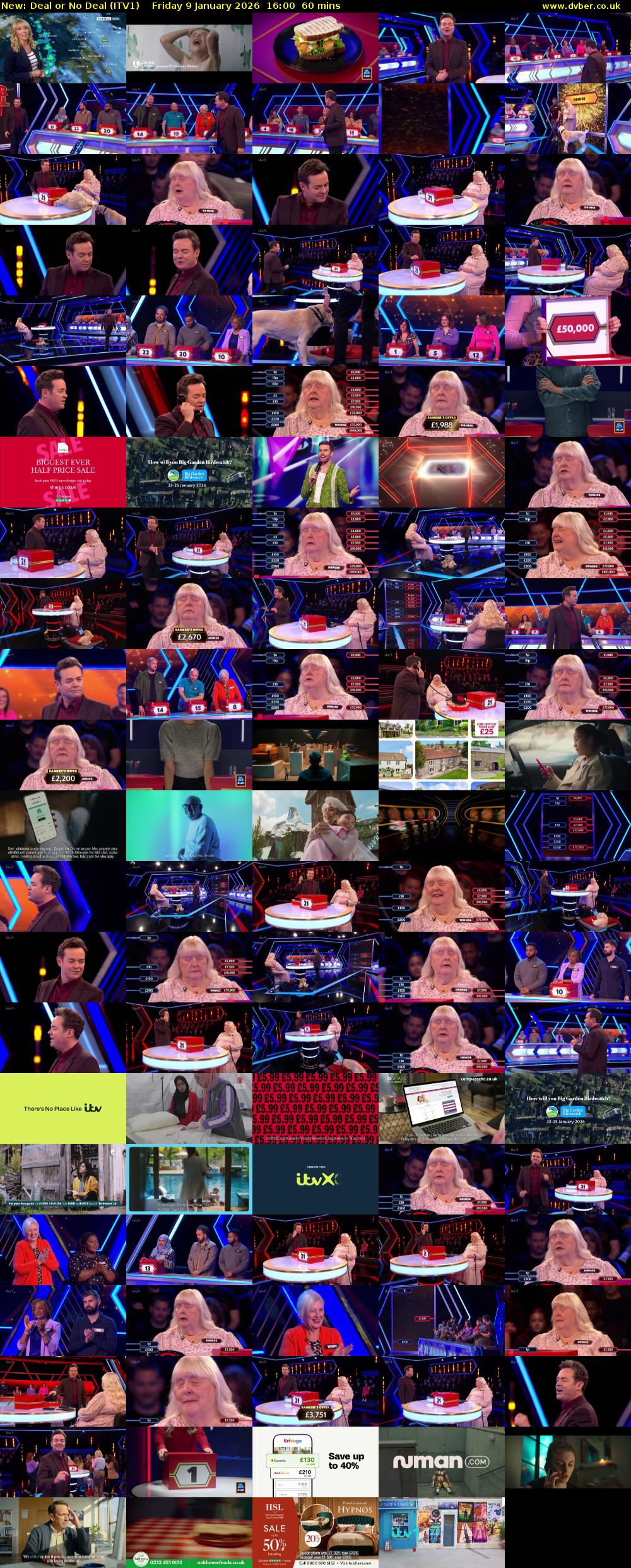 Deal or No Deal (ITV1) Friday 9 January 2026 16:00 - 17:00