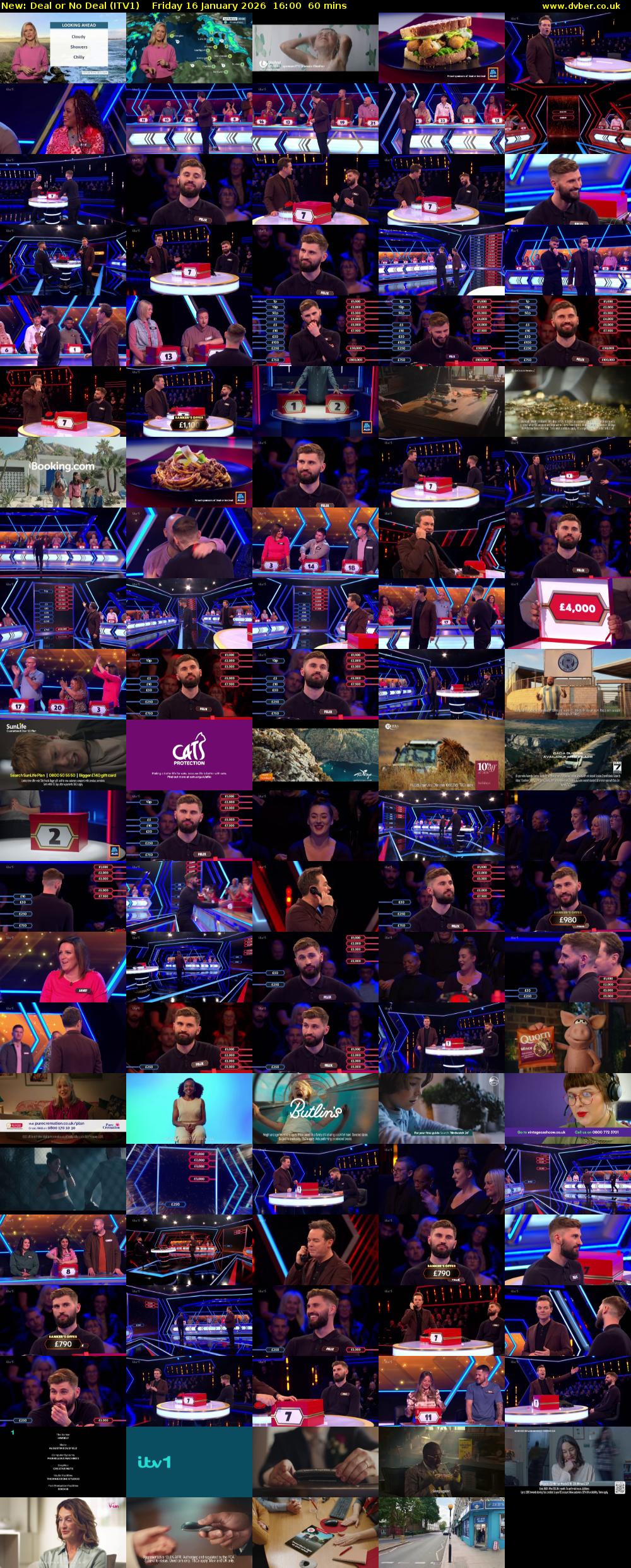 Deal or No Deal (ITV1) Friday 16 January 2026 16:00 - 17:00