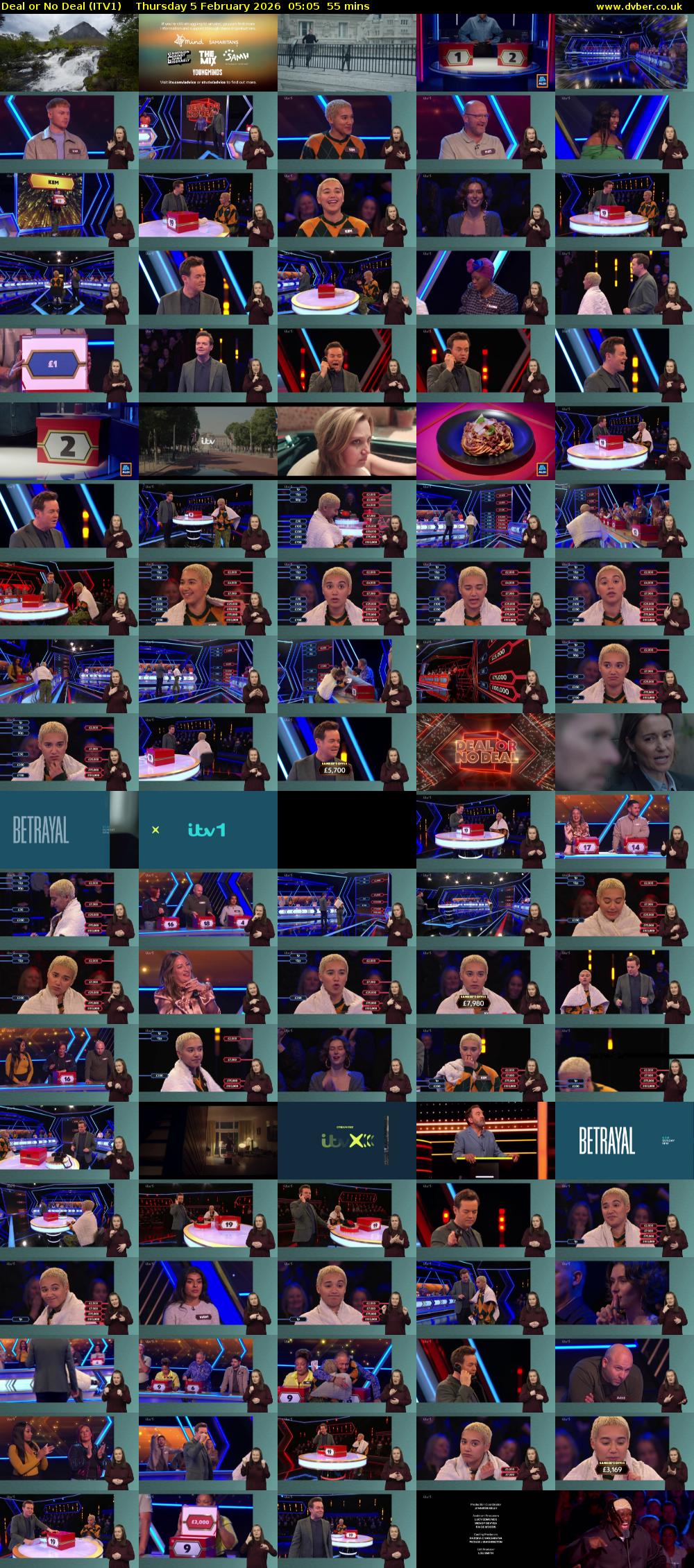 Deal or No Deal (ITV1) Thursday 5 February 2026 05:05 - 06:00