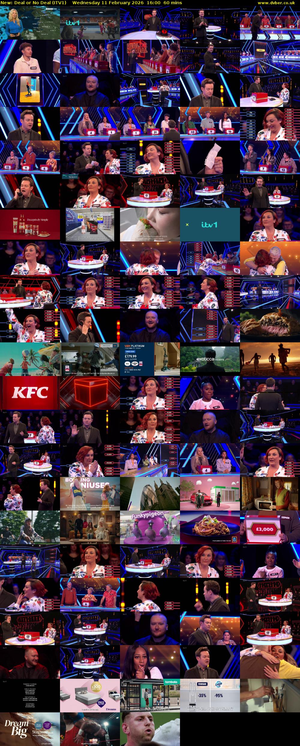 Deal or No Deal (ITV1) Wednesday 11 February 2026 16:00 - 17:00