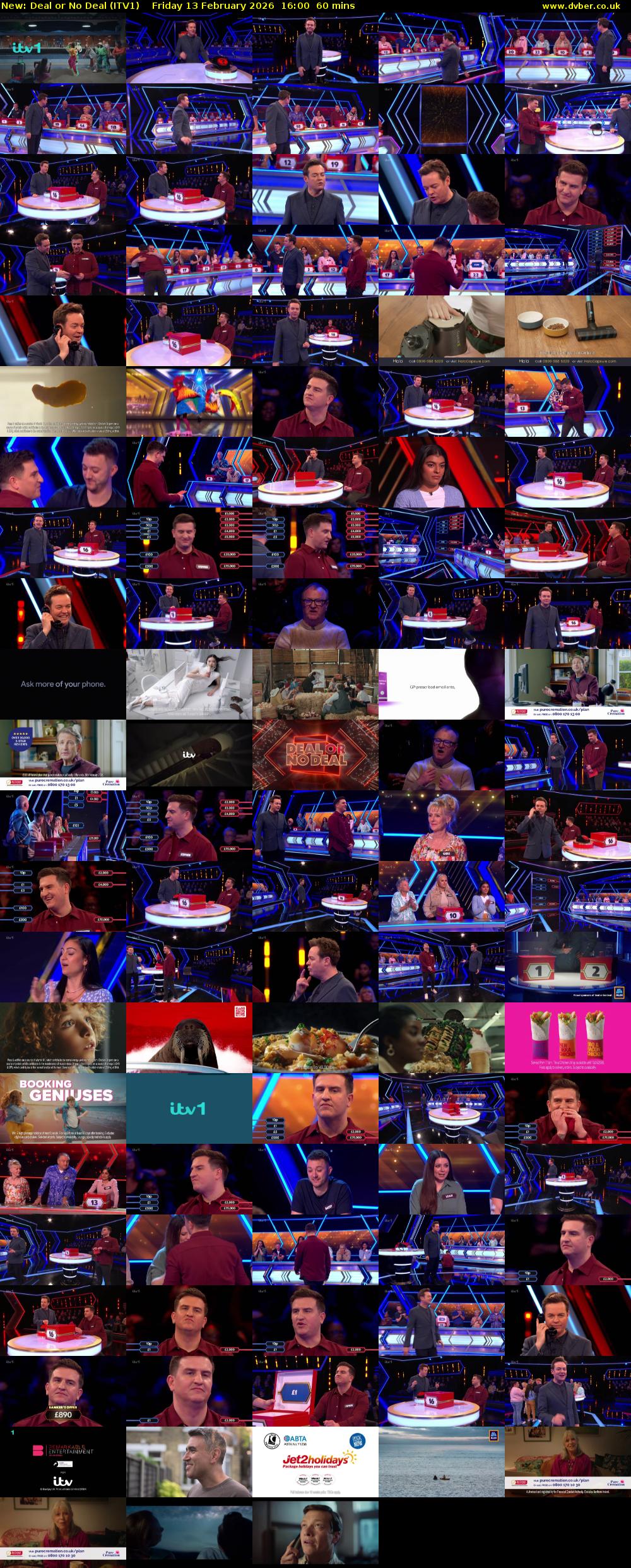 Deal or No Deal (ITV1) Friday 13 February 2026 16:00 - 17:00