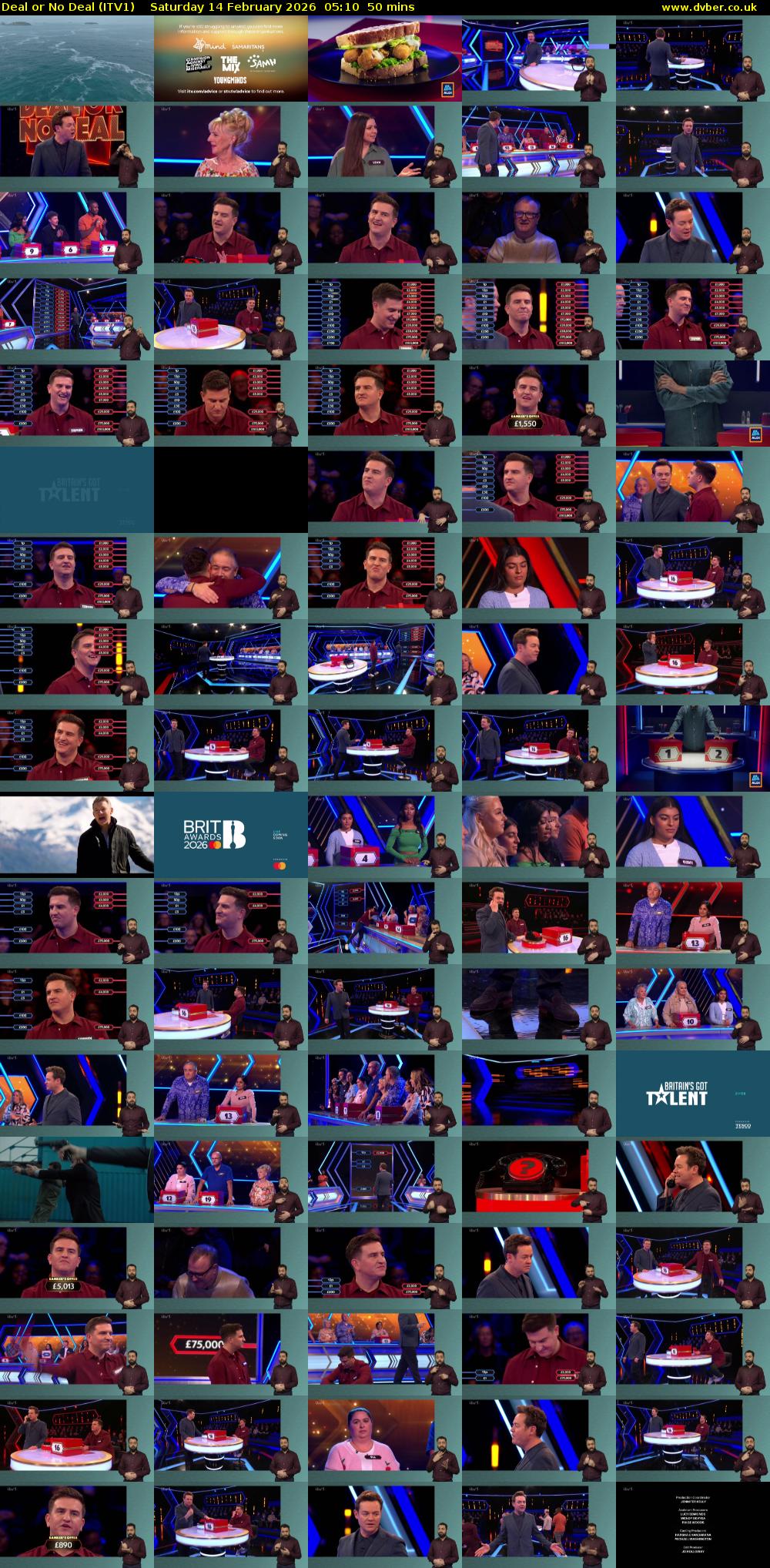 Deal or No Deal (ITV1) Saturday 14 February 2026 05:10 - 06:00