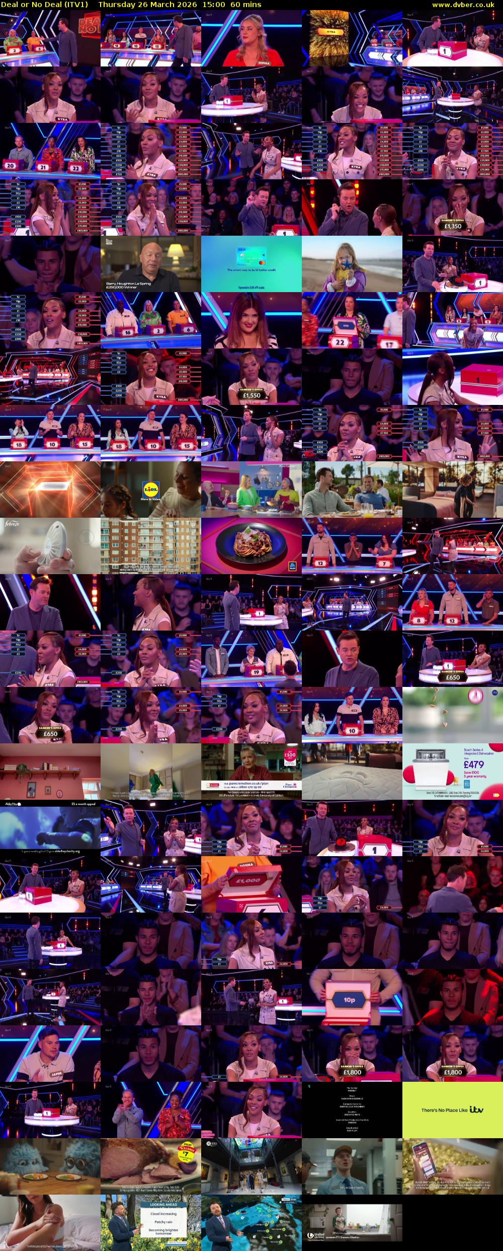 Deal or No Deal (ITV1) Thursday 26 March 2026 15:00 - 16:00
