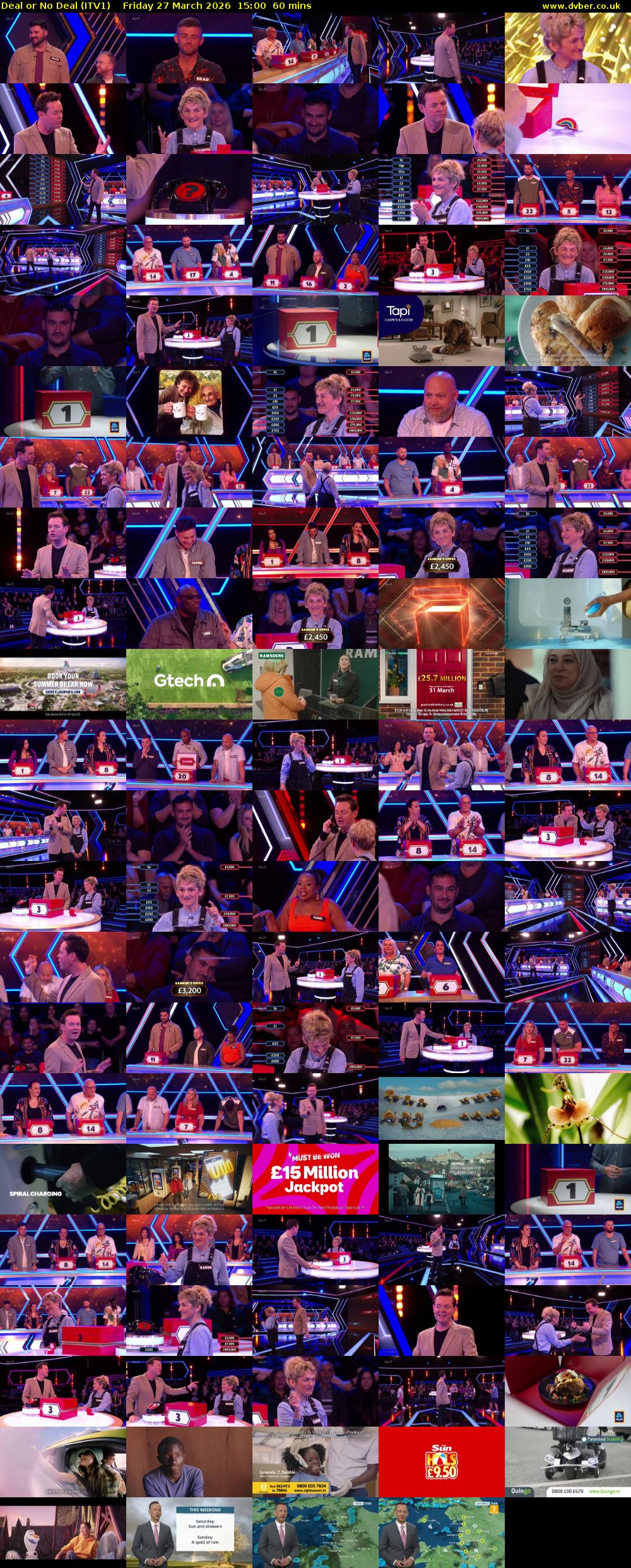 Deal or No Deal (ITV1) Friday 27 March 2026 15:00 - 16:00