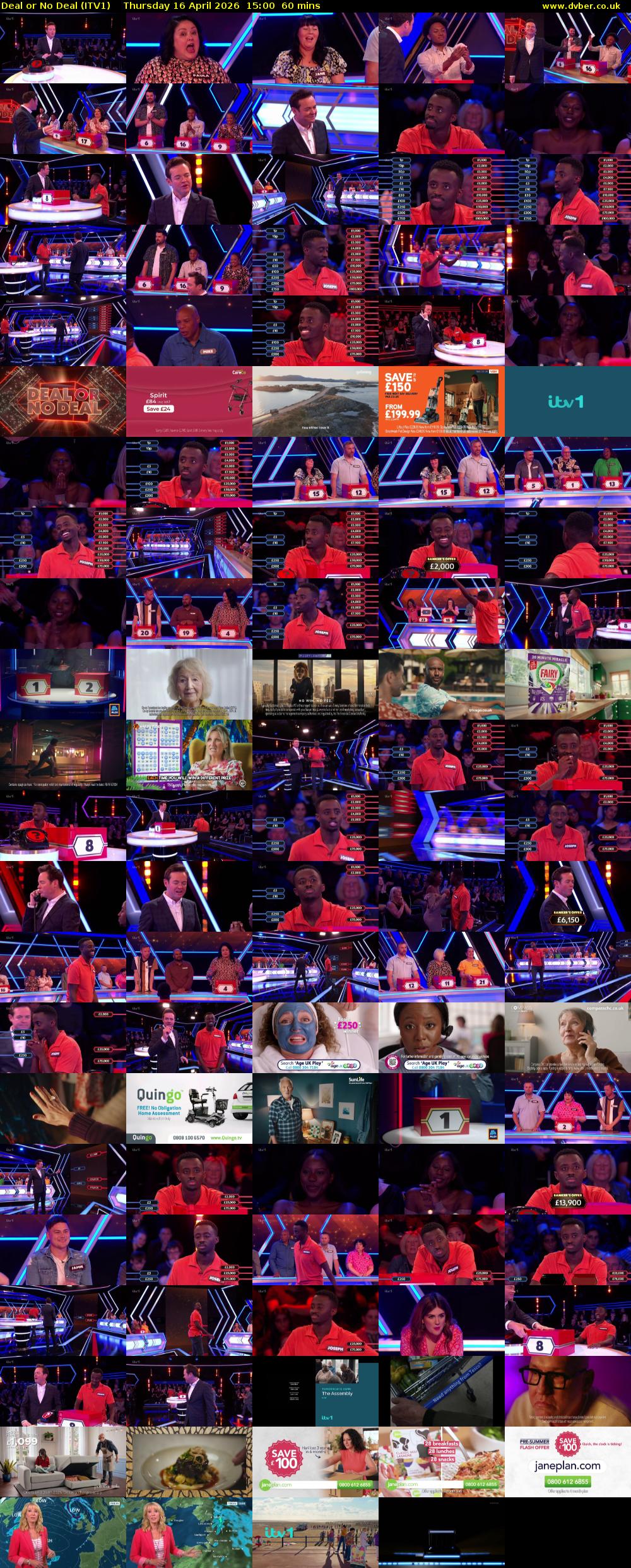 Deal or No Deal (ITV1) Thursday 16 April 2026 15:00 - 16:00